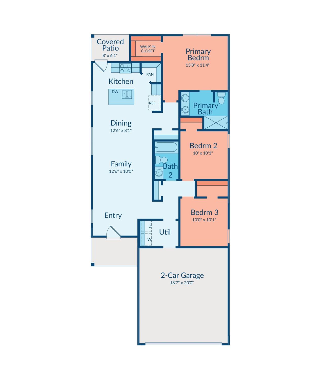 2D floor plan layout of this home in Magnolia Springs, Montgomery, TX (Image 2).