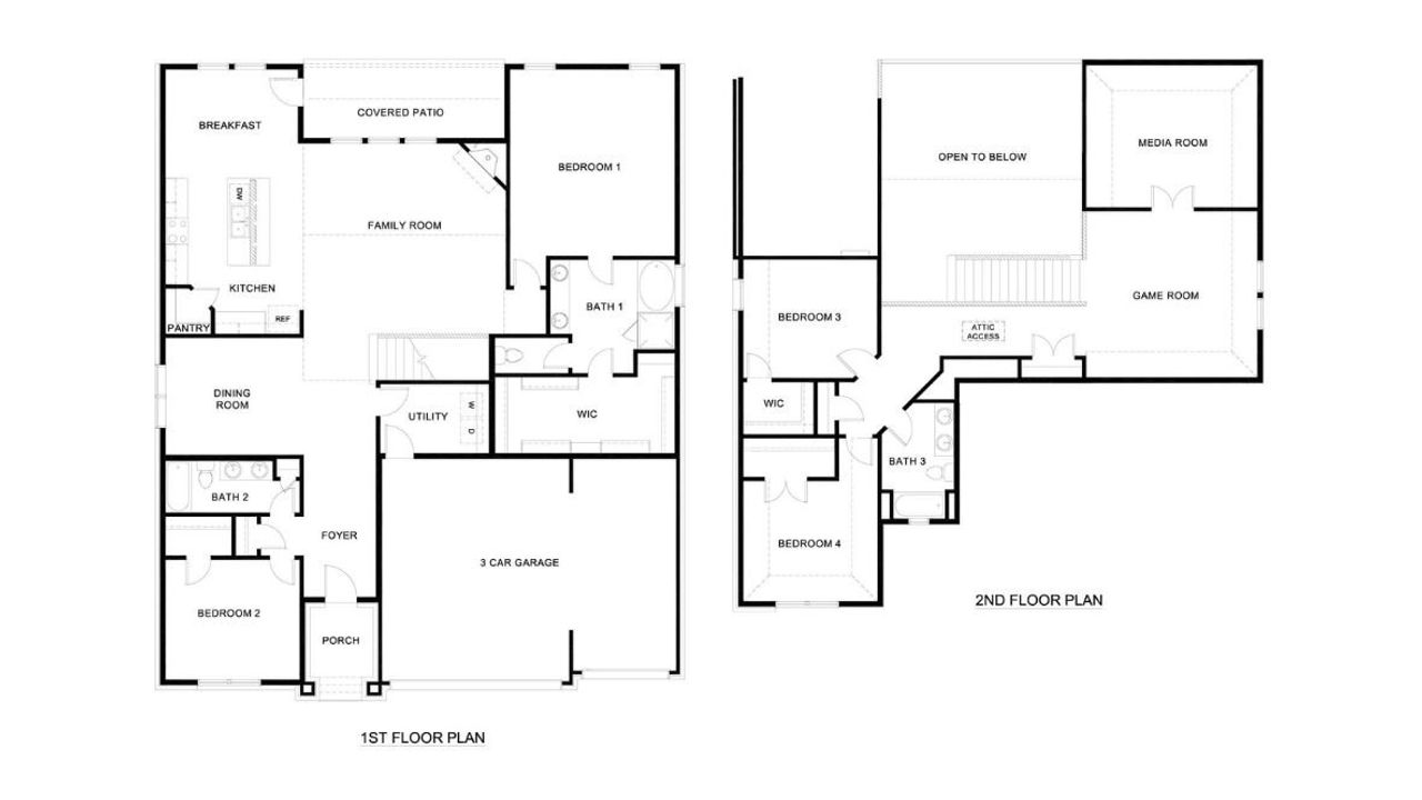 2D floor plan layout of this home in The Preserve at Forum, Grand Prairie, TX (Image 2). 2D floor plan layout of this home in The Preserve at Forum, Grand Prairie, TX (Image 2).