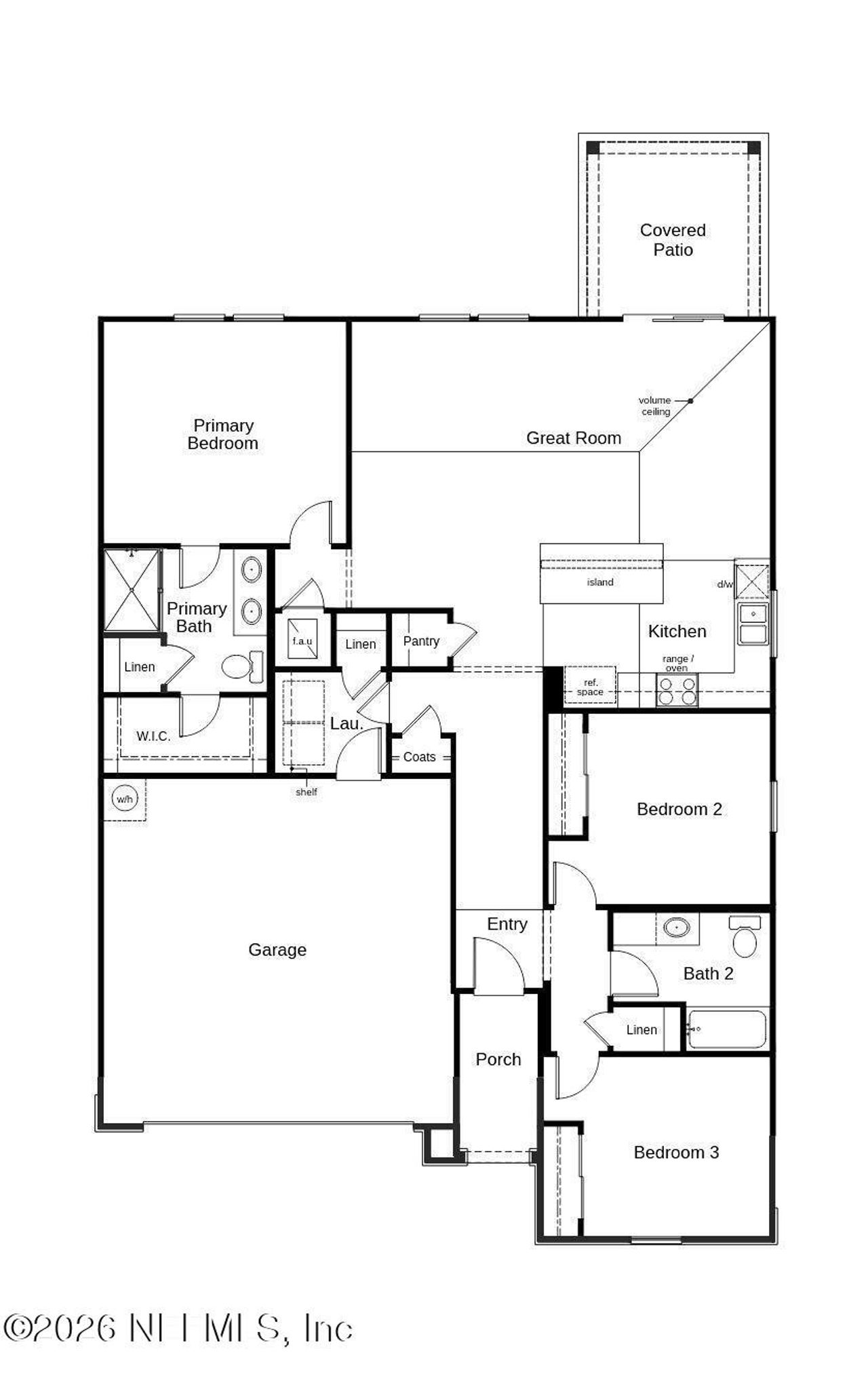 2D floor plan layout of this home in Anabelle Island - Executive Series, Green Cove Springs, FL (Image 2).