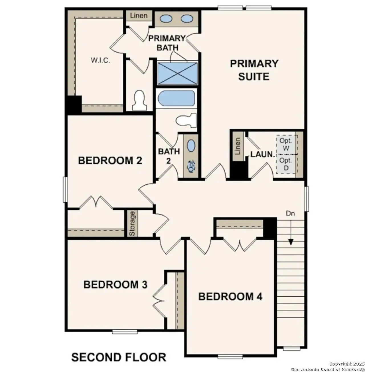 2D floor plan layout of this home in Senna, Leon Valley, TX (Image 2).