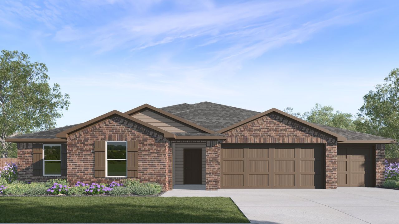 Representative exterior photo of a completed home built from the Bellwood by D.R. Horton in Salem Crossing, Victoria, TX (Image 2).
