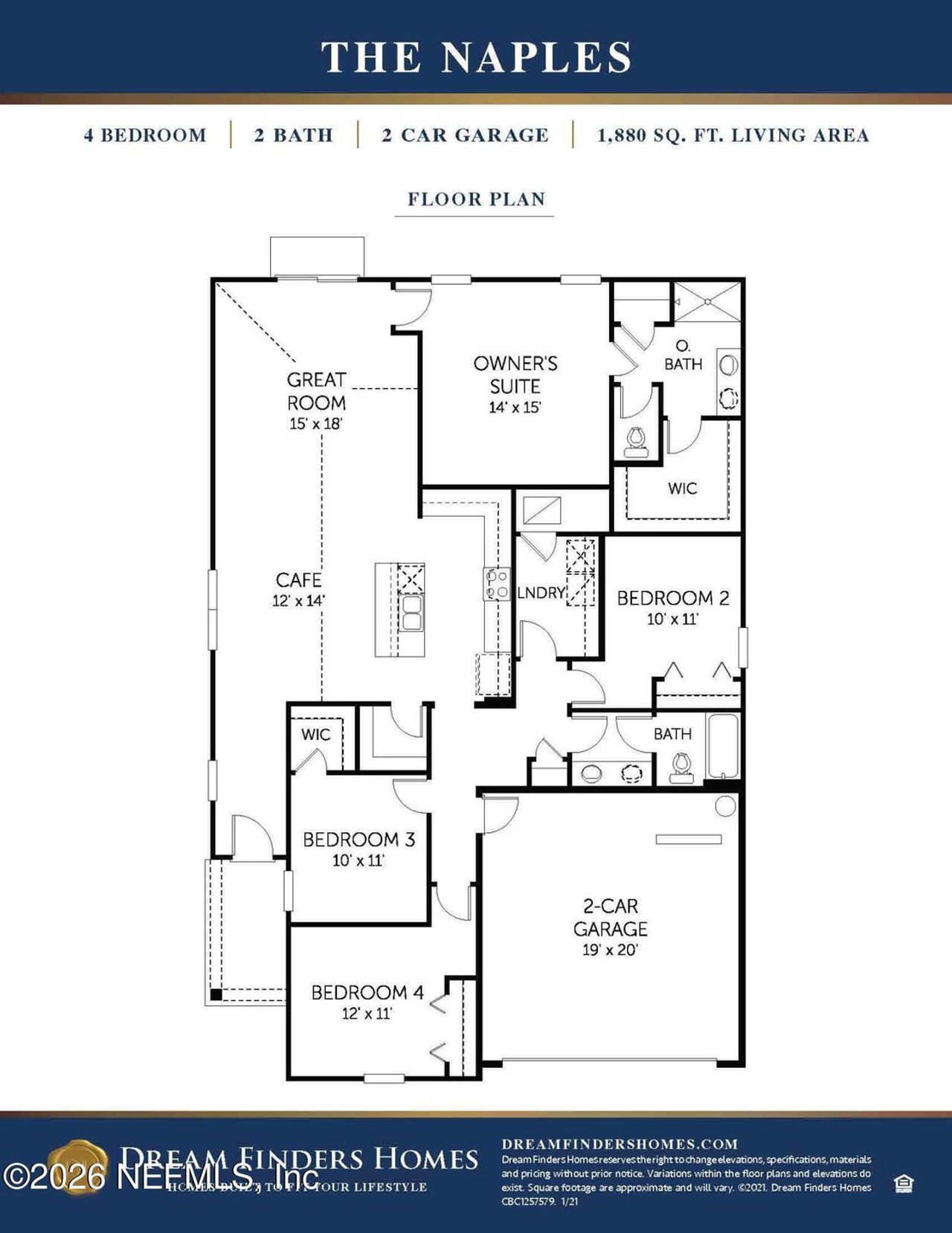 2D floor plan layout of this home in , St. Augustine, FL (Image 2).