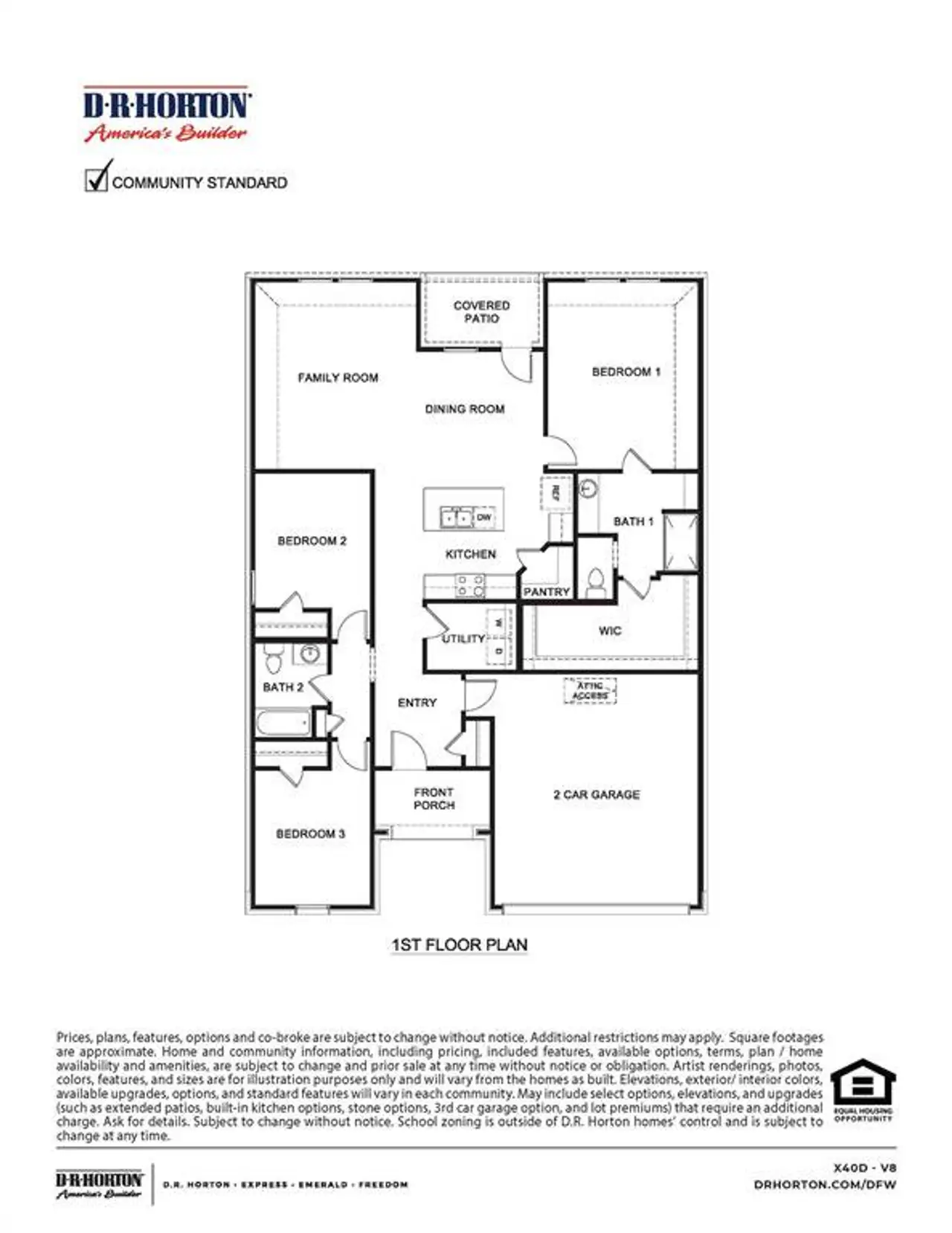 2D floor plan layout of this home in Cartwright Ranch, Crandall, TX (Image 2). 2D floor plan layout of this home in Cartwright Ranch, Crandall, TX (Image 2).