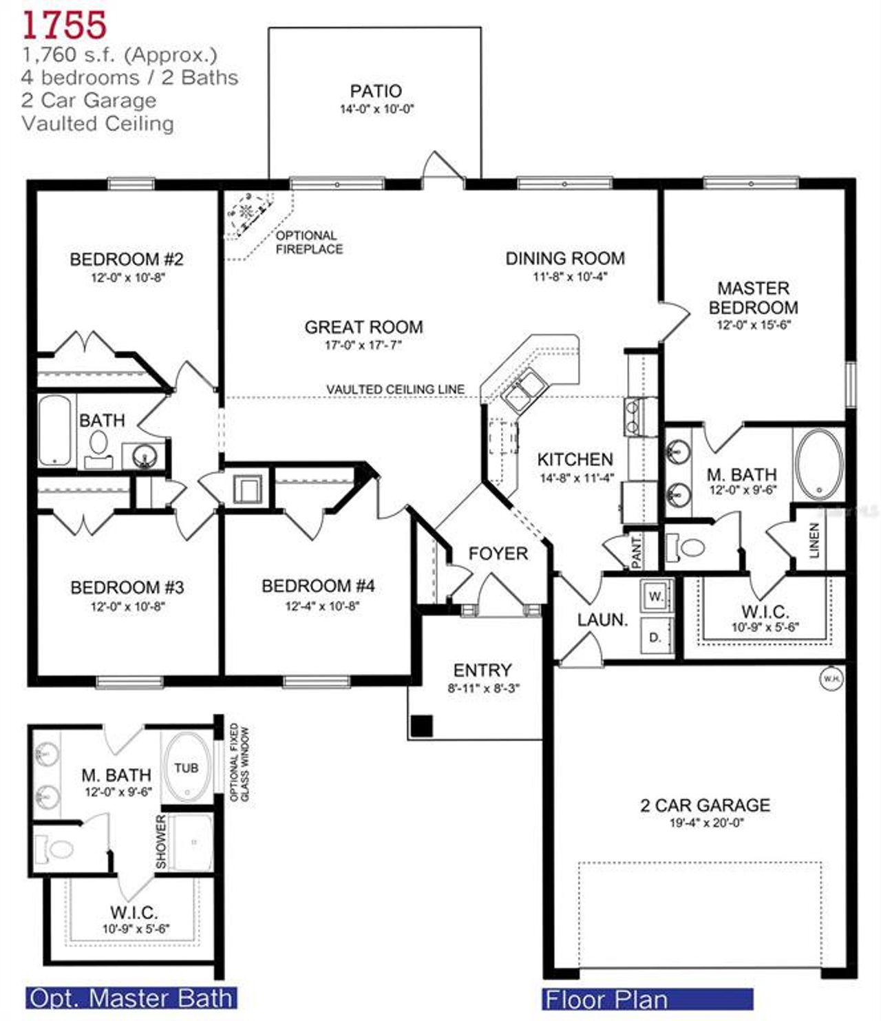 2D floor plan layout of this home in Port Charlotte, Port Charlotte, FL (Image 2).