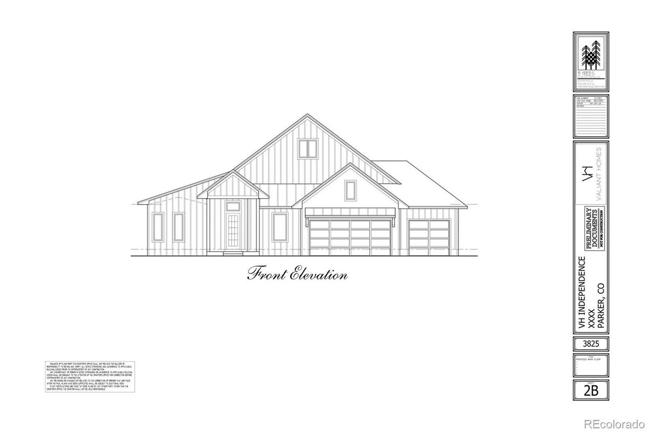 Exterior rendering of this home design in , Elizabeth, CO (Image 2).
