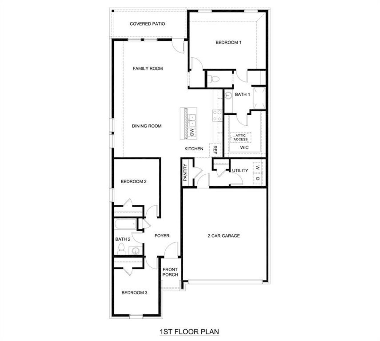 2D floor plan layout of this home in Sweetwater Springs, Sherman, TX (Image 2).