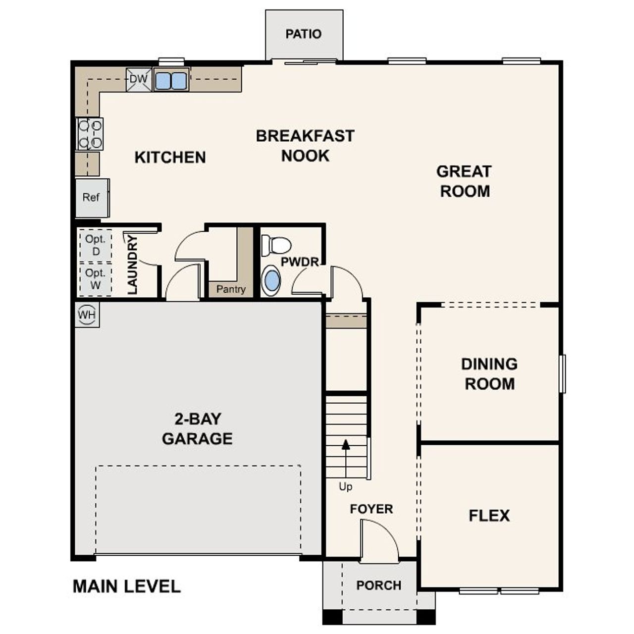 2D floor plan layout of this home in Coolidge Gateway Manor, Coolidge, AZ (Image 2).