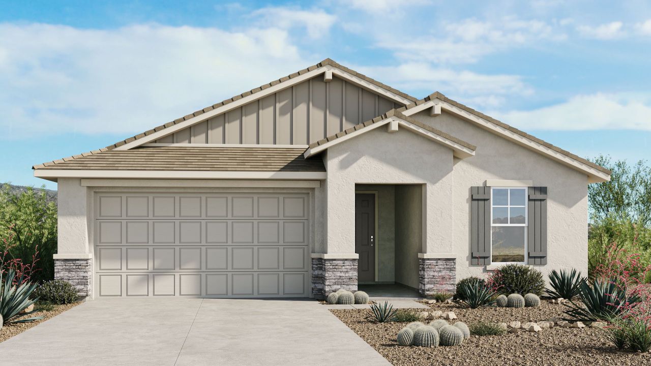 Representative exterior photo of a completed home built from the Essence by Taylor Morrison in Ladera Trails, Peoria, AZ (Image 2).