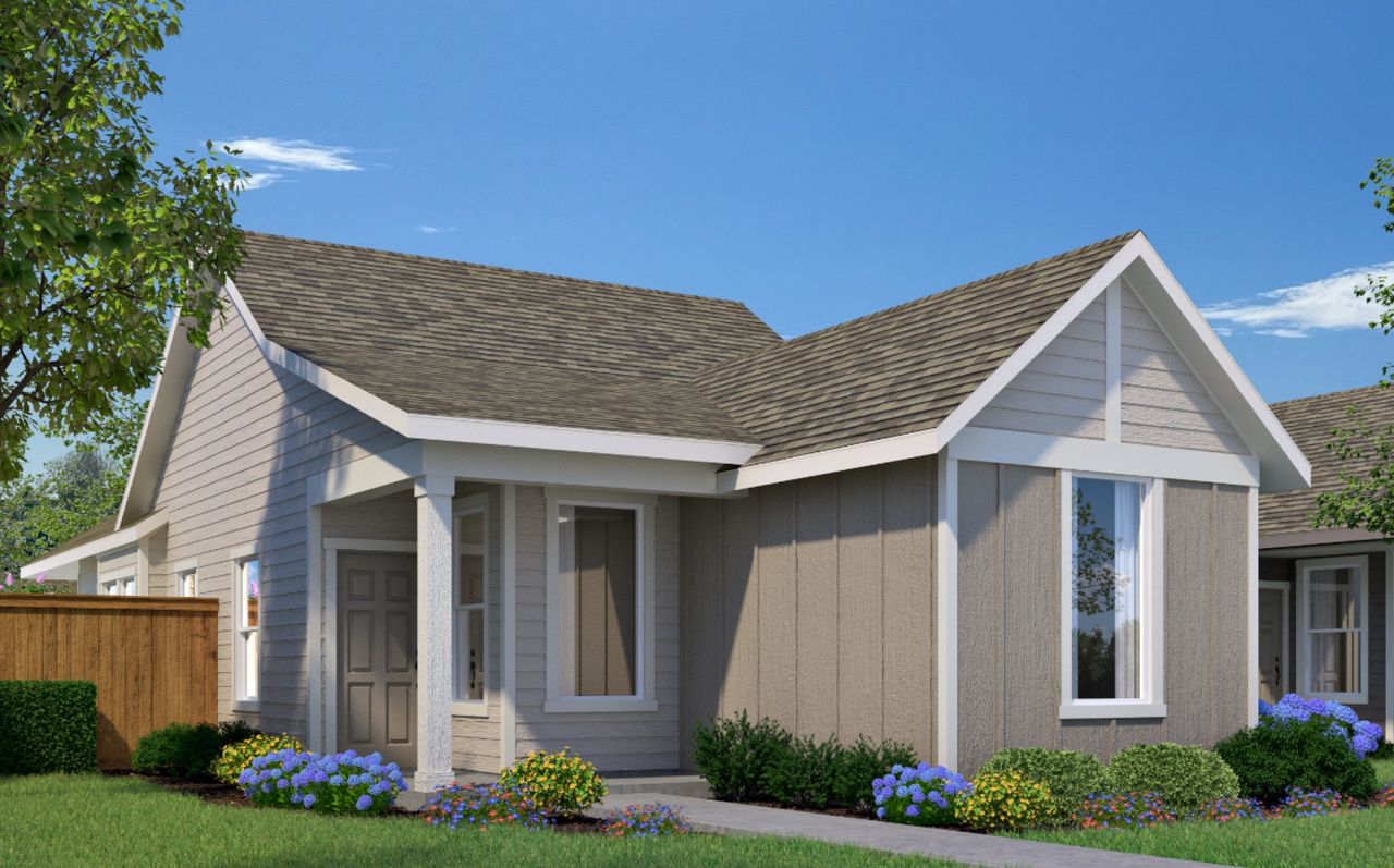 Representative exterior photo of a completed home built from the Soho by Pacesetter Homes in Blanco Vista, San Marcos, TX (Image 2). Representative exterior photo of a completed home built from the Soho by Pacesetter Homes in Blanco Vista, San Marcos, TX (Image 2).