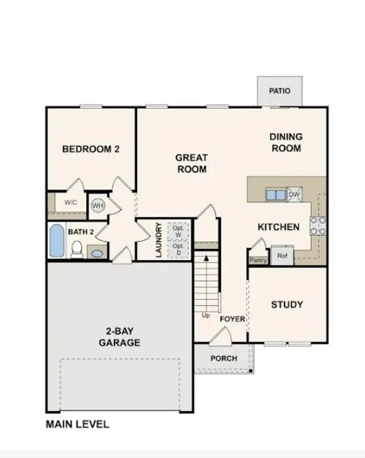 2D floor plan layout of this home in Flagler Estates, Hastings, FL (Image 2).