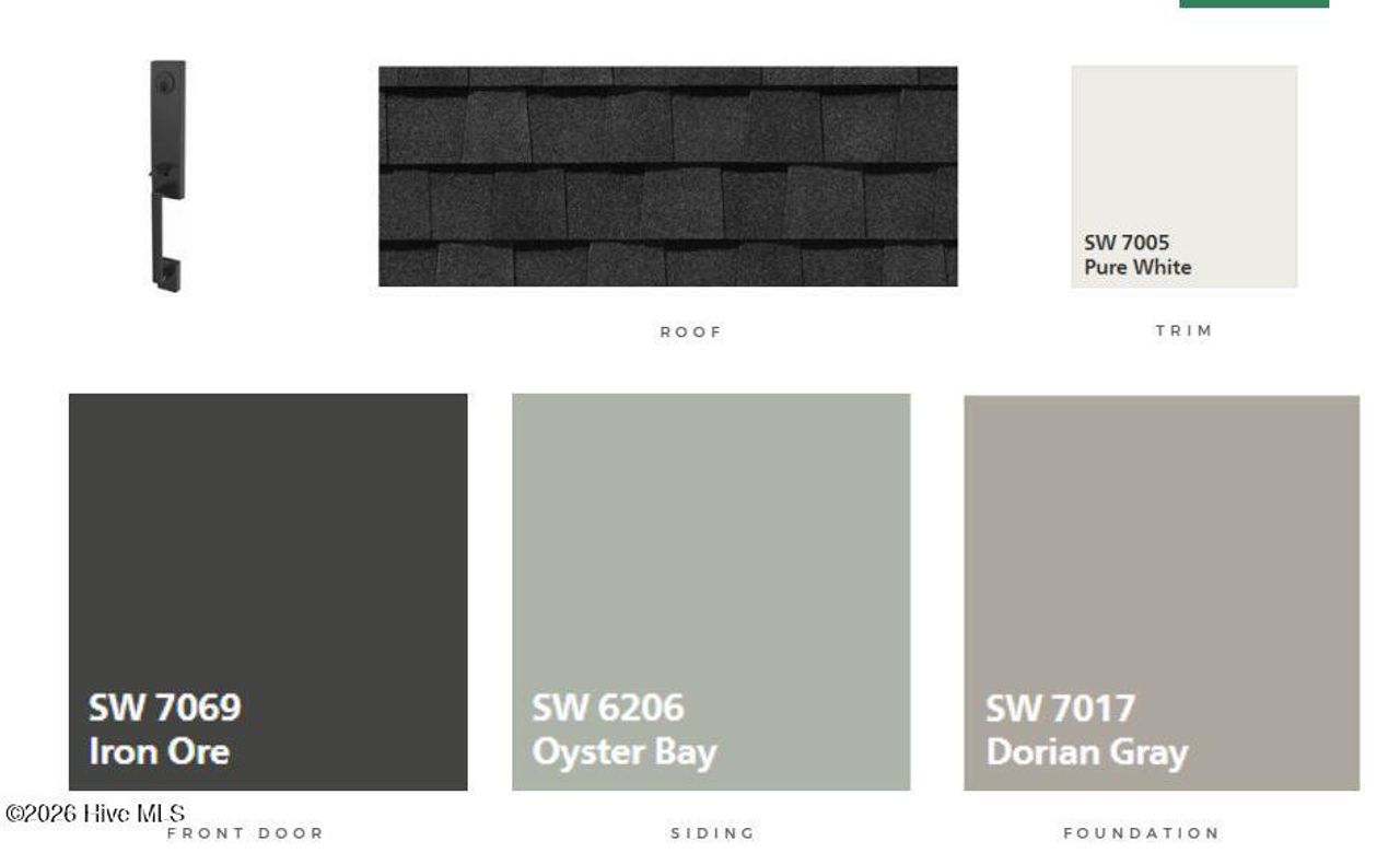 Sample of building materials used in homes in Riverlights, Wilmington (Image 2).
