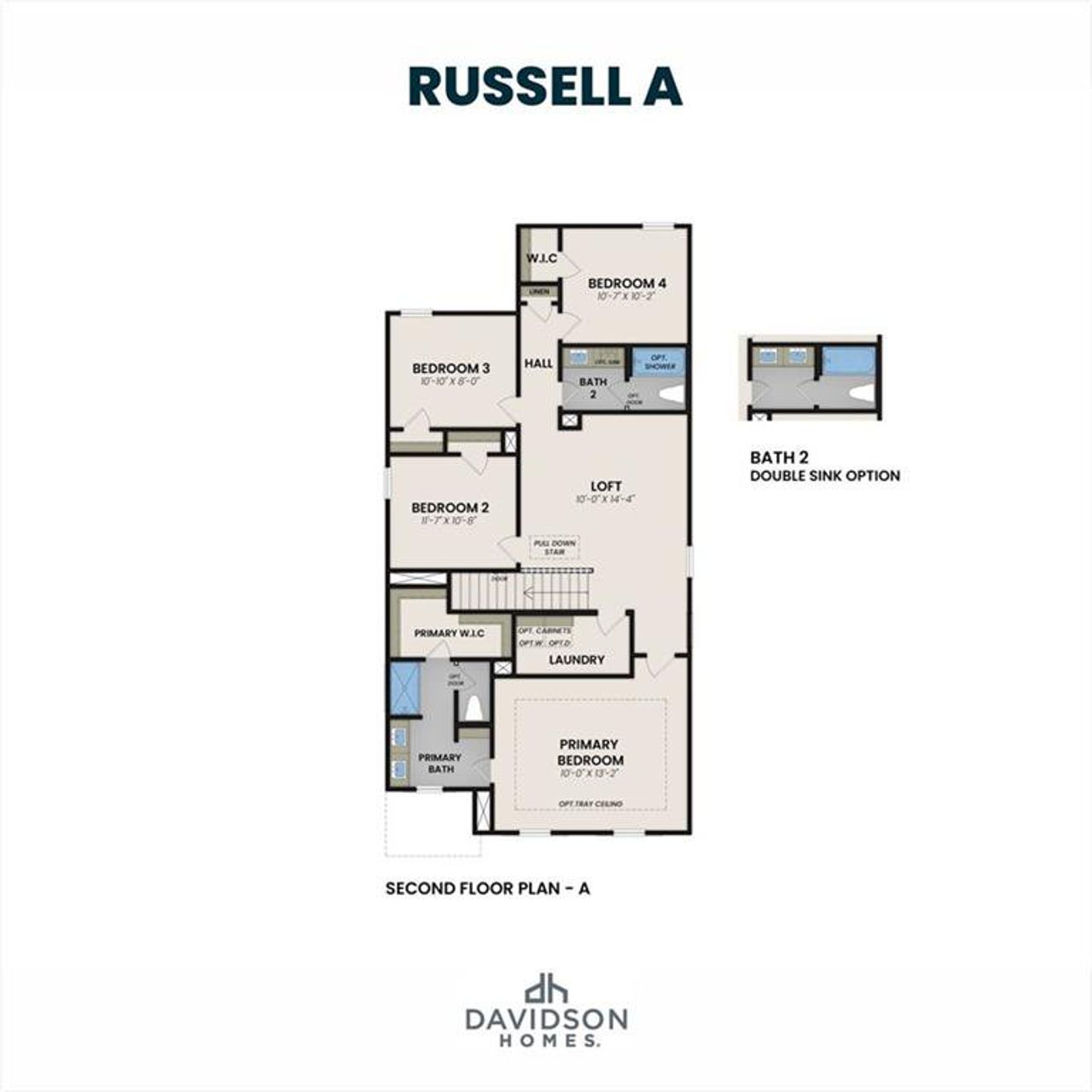 2D floor plan layout of this home in The Bluffs, Canton, GA (Image 2).