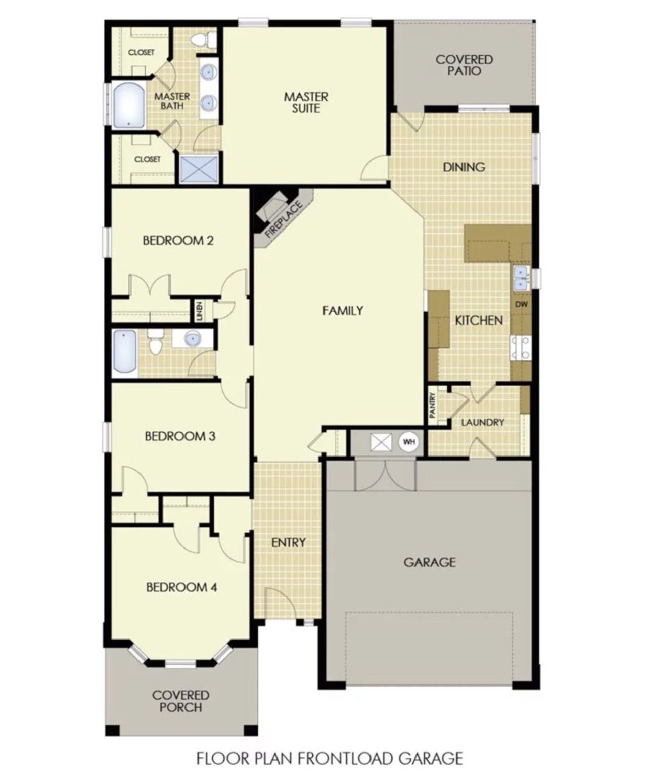 2D floor plan layout for the The Highland by Wyldewood Homes in Washington Meadows, Sherman, TX (Image 2). 2D floor plan layout for the The Highland by Wyldewood Homes in Washington Meadows, Sherman, TX (Image 2).
