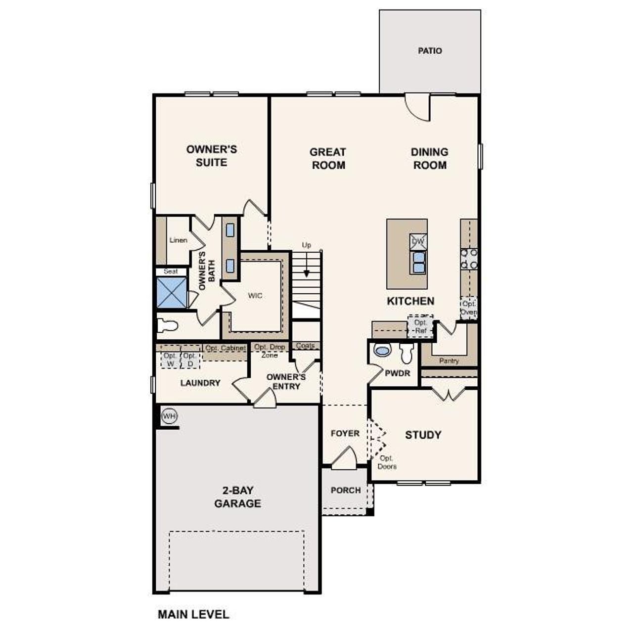 2D floor plan layout of this home in Cannon Manor, Kannapolis, NC (Image 2).