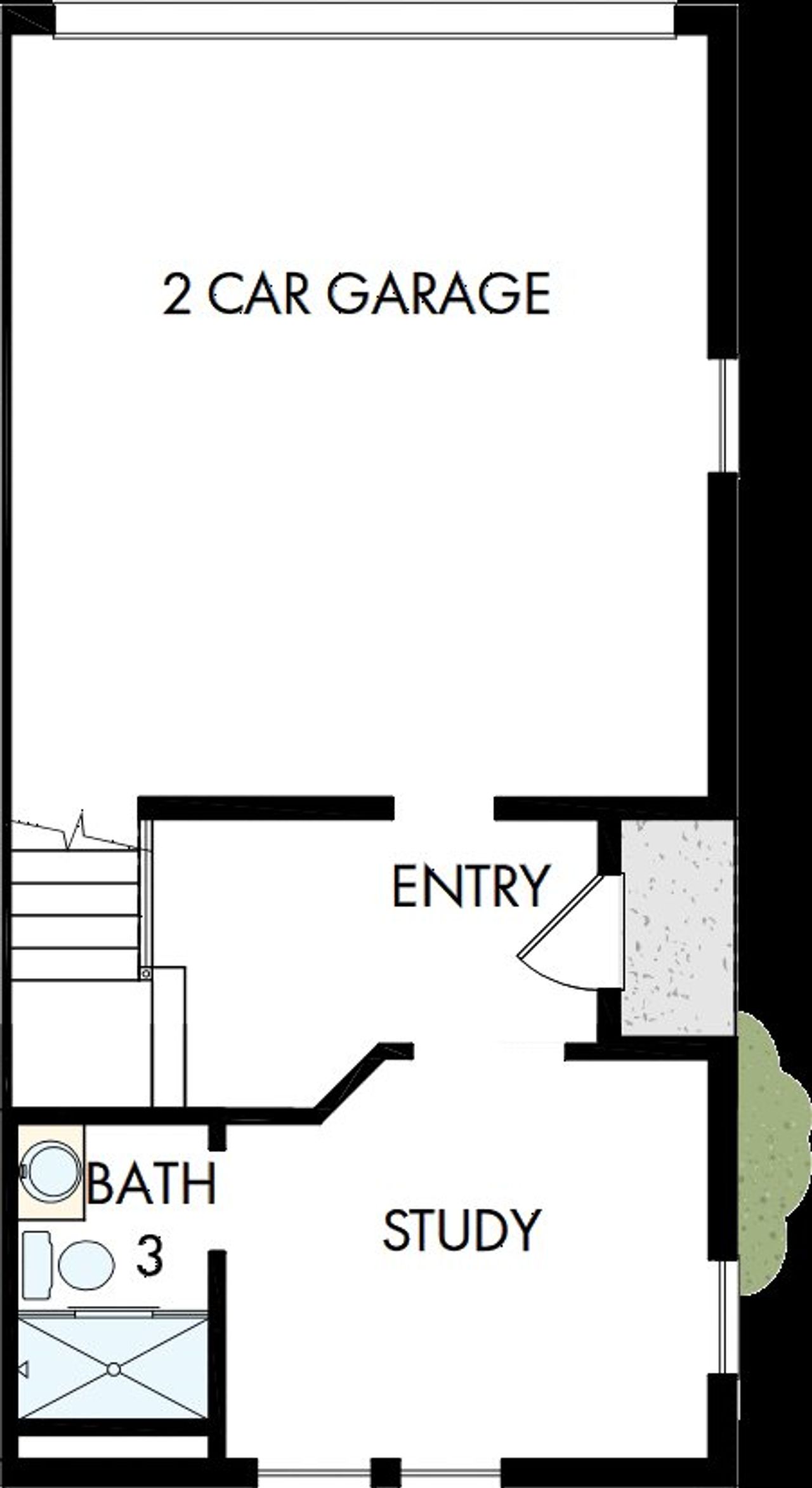 2D floor plan layout of this home in Towns at Union, St. Petersburg, FL (Image 2).