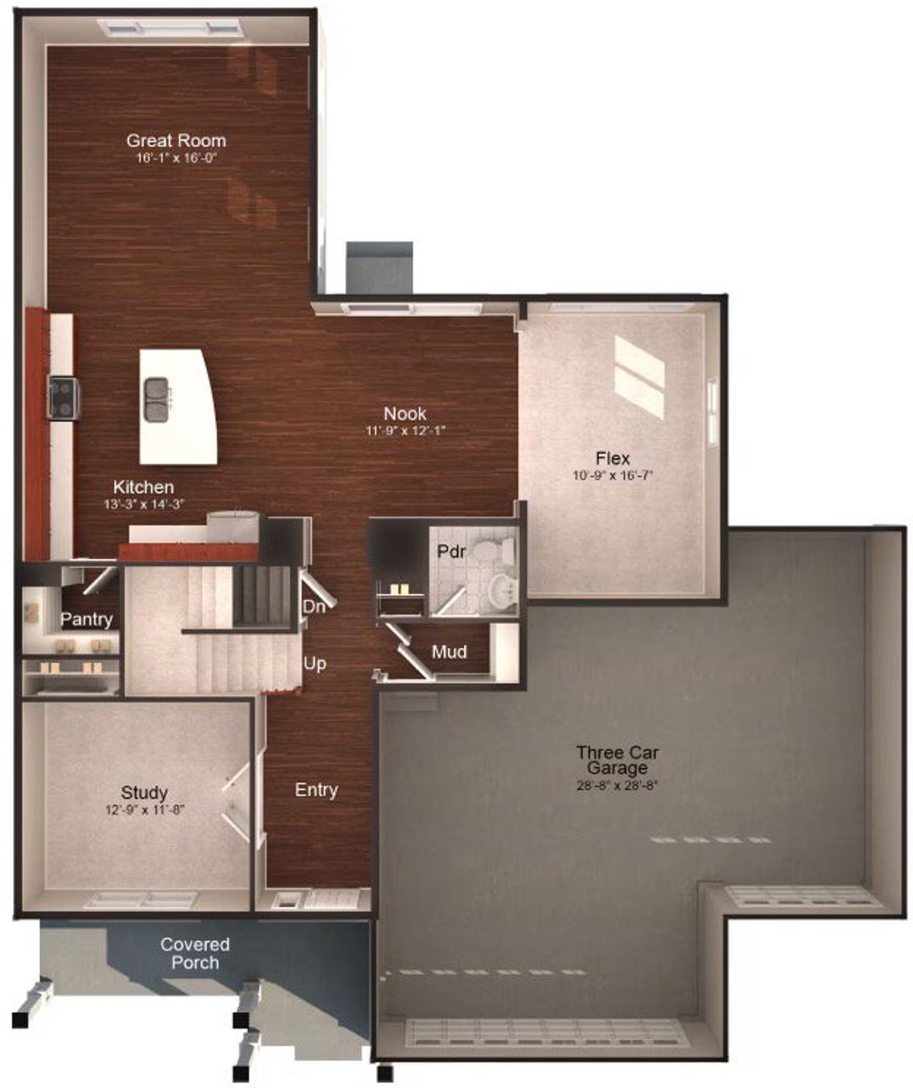 Image 2 representing the Gunnison by Risewell Homes in Highlands Preserve, Mead, CO.