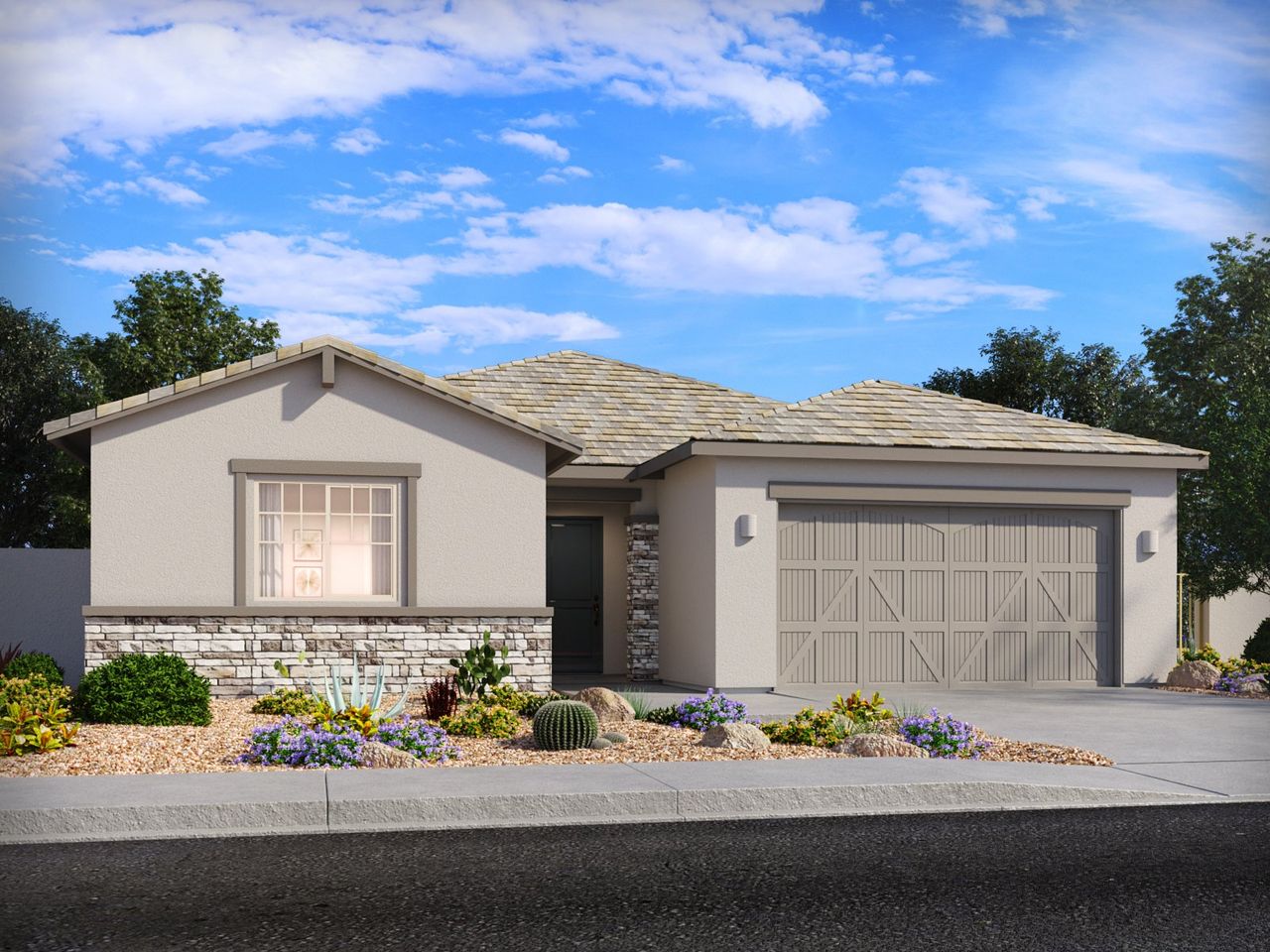 Representative exterior photo of a completed home built from the Ruby by Meritage Homes in Summit at Rocking K, Vail, AZ (Image 2).