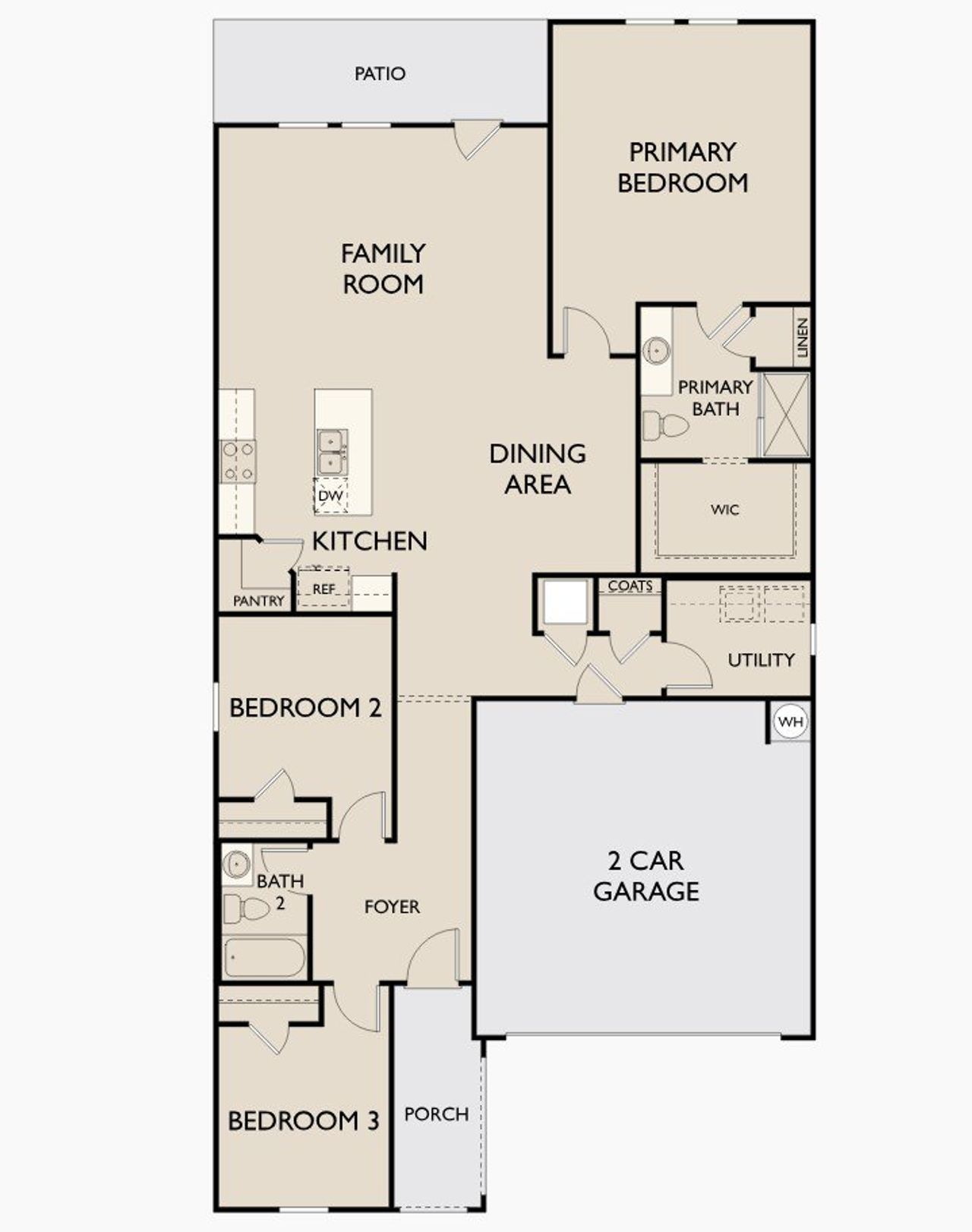 2D floor plan layout of this home in The Trails, Phoenix, AZ (Image 2).