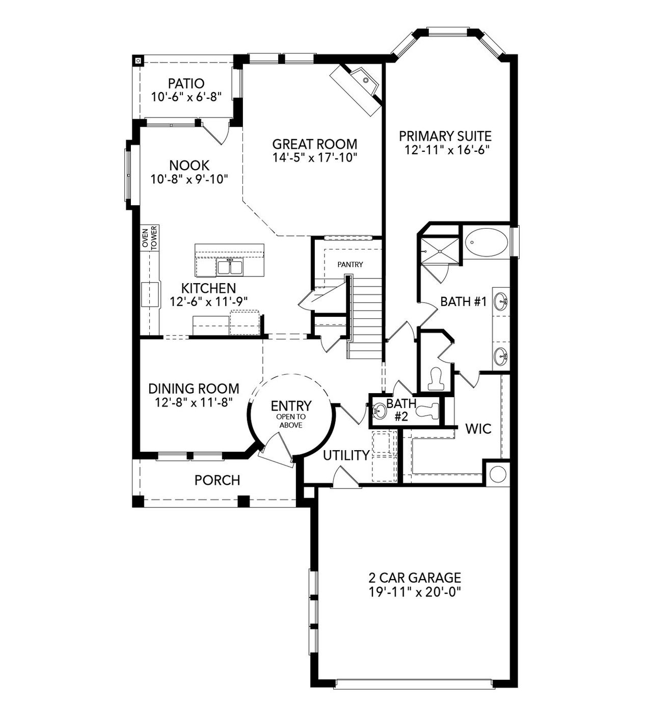 2D floor plan layout of this home in Cambridge Manor, North Richland Hills, TX (Image 2).