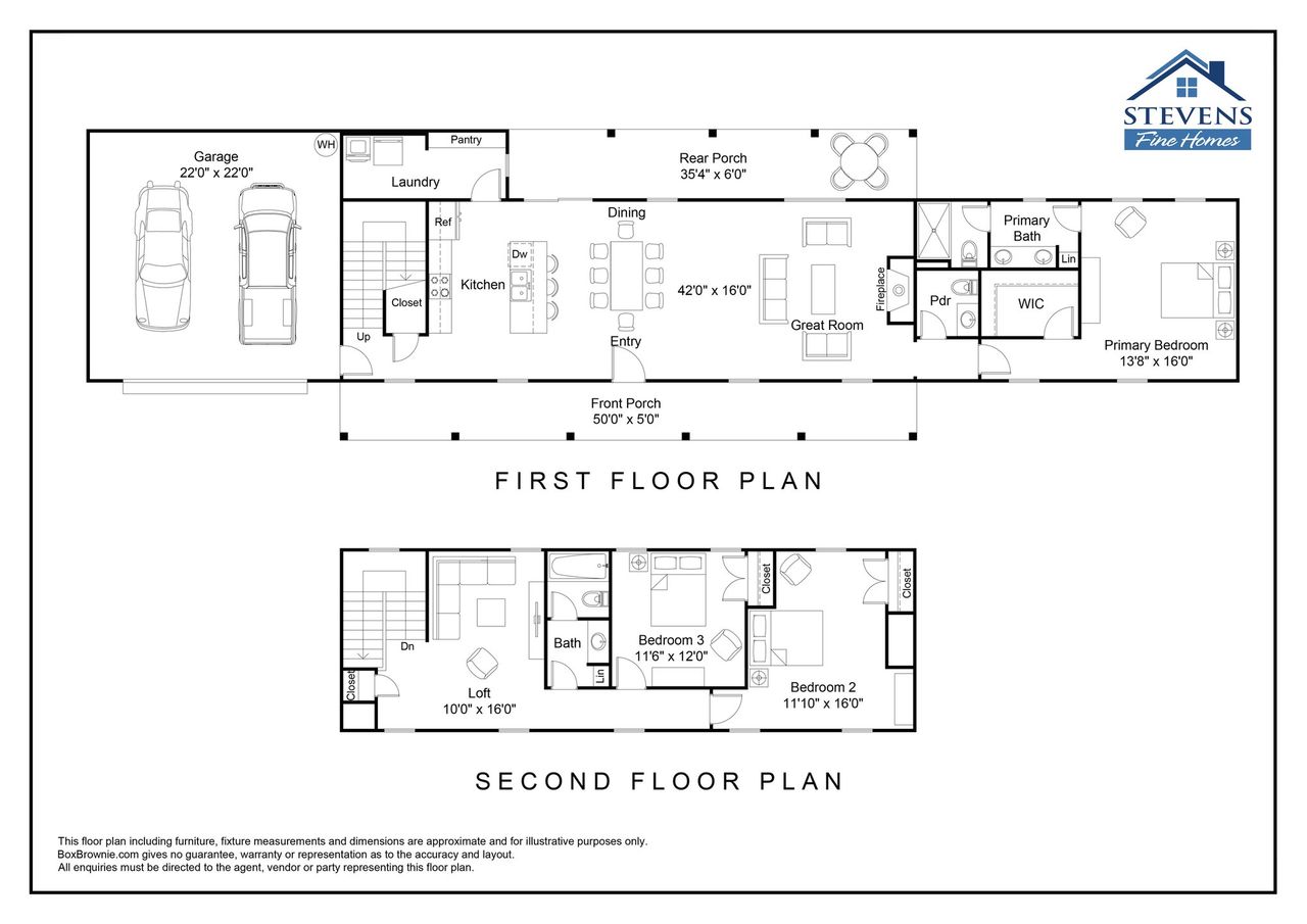 2D floor plan layout of this home in Sawyer’s Run, Hampstead, NC (Image 2).