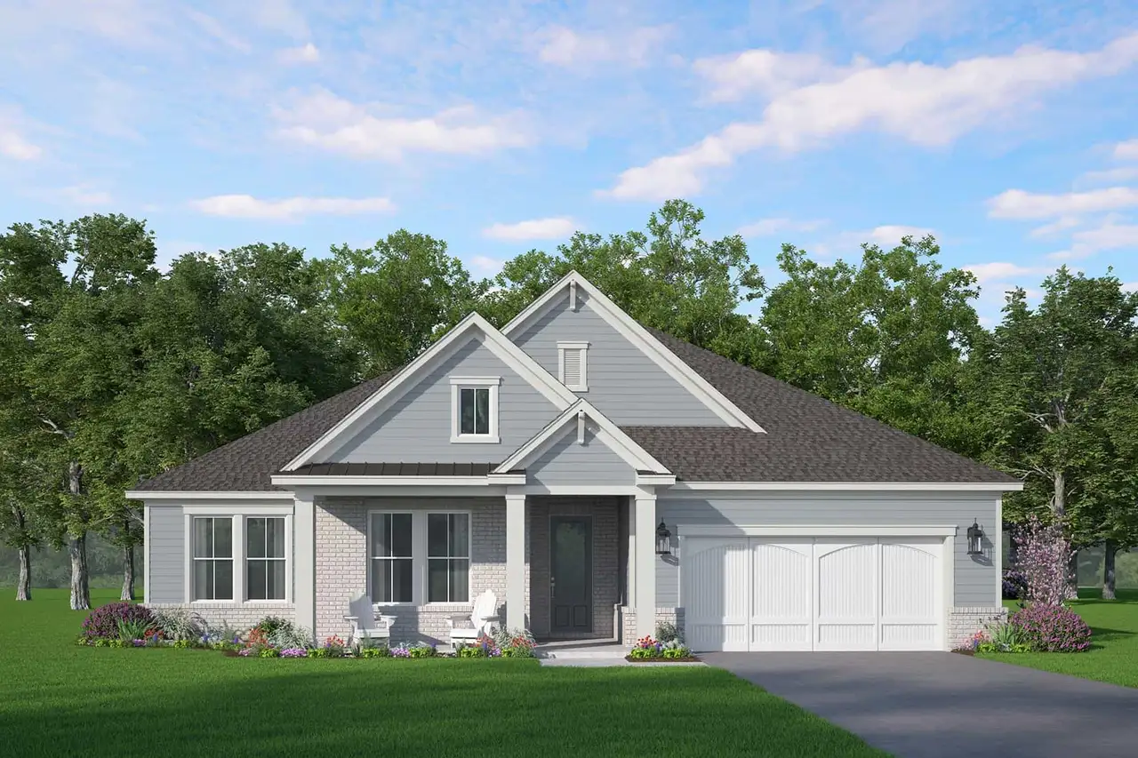 Representative exterior photo of a completed home built from the Ashford by McKinley Homes in Bay Creek Overlook, Loganville, GA (Image 2). Representative exterior photo of a completed home built from the Ashford by McKinley Homes in Bay Creek Overlook, Loganville, GA (Image 2).