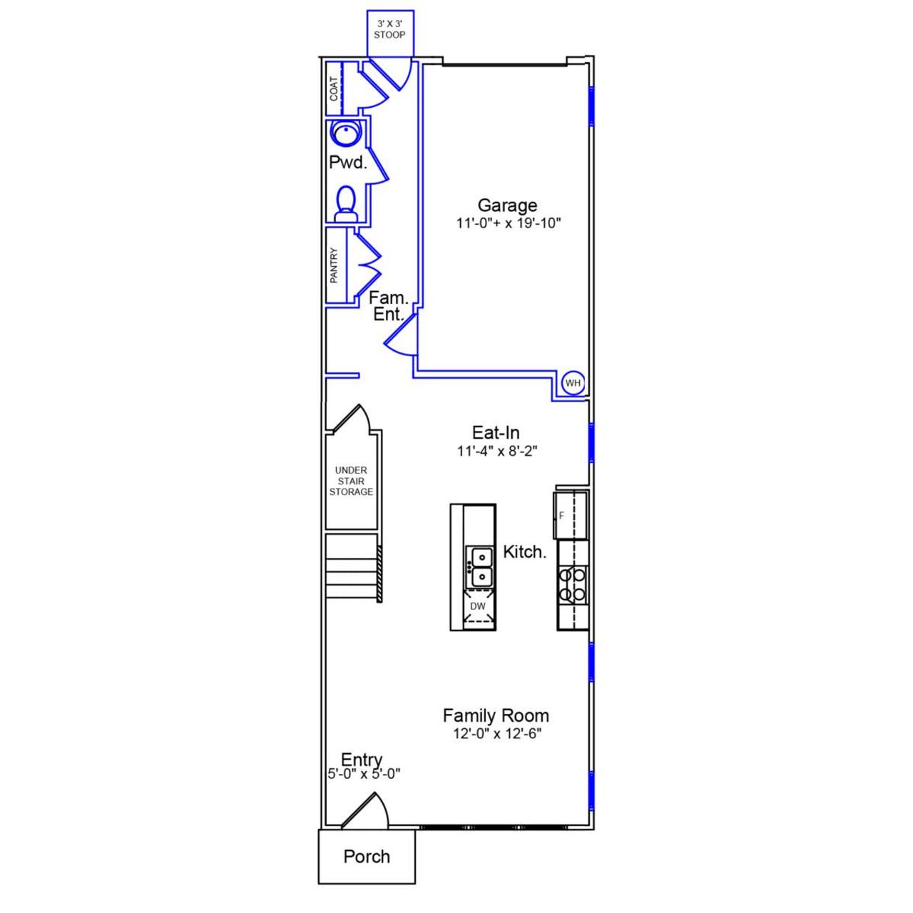 2D floor plan layout of this home in Renaissance at White Oak, Garner, NC (Image 2). 2D floor plan layout of this home in Renaissance at White Oak, Garner, NC (Image 2).