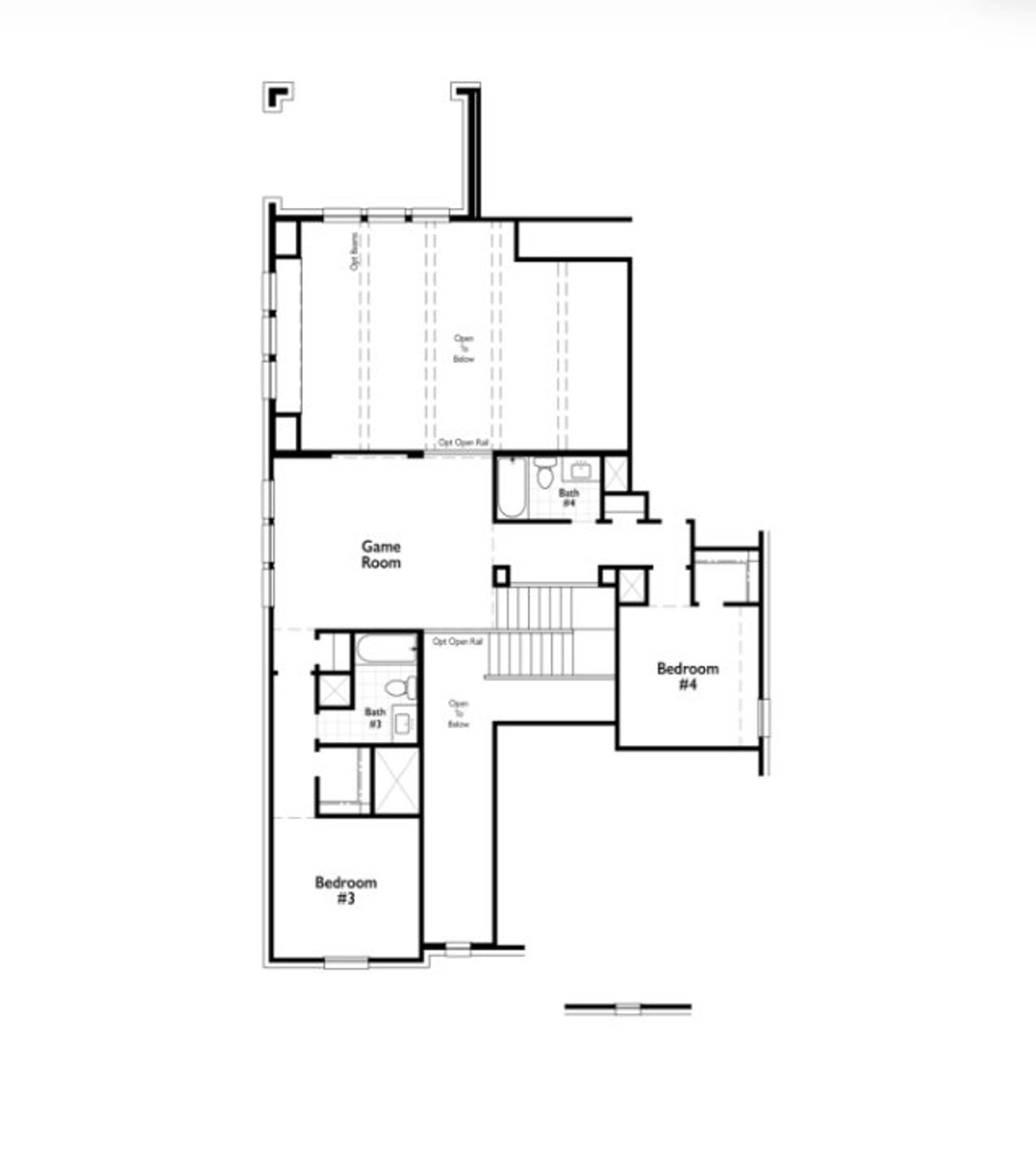2D floor plan layout for the Croydon by Highland Homes in Goodland, Venus, TX (Image 2).
