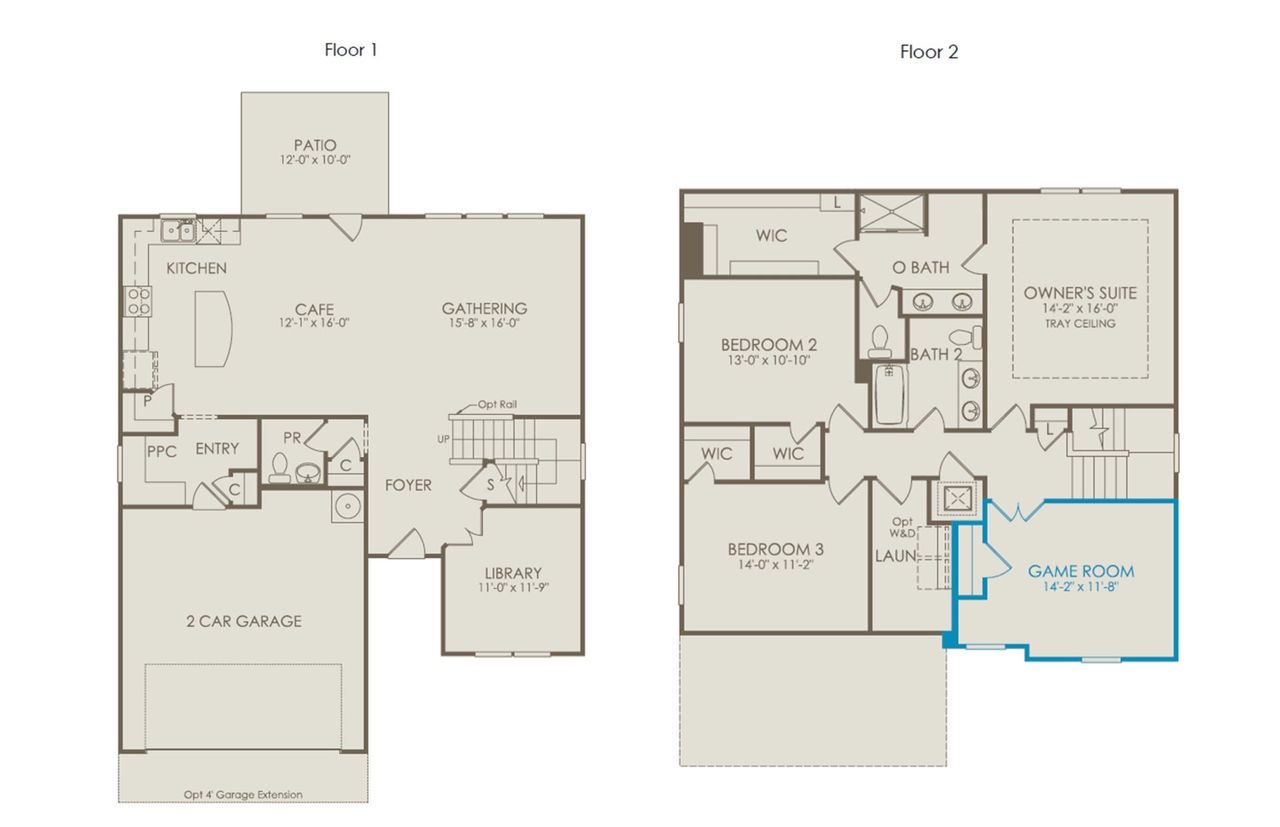 2D floor plan layout of this home in Independence at Carter's Station, Columbia, TN (Image 2). 2D floor plan layout of this home in Independence at Carter's Station, Columbia, TN (Image 2).