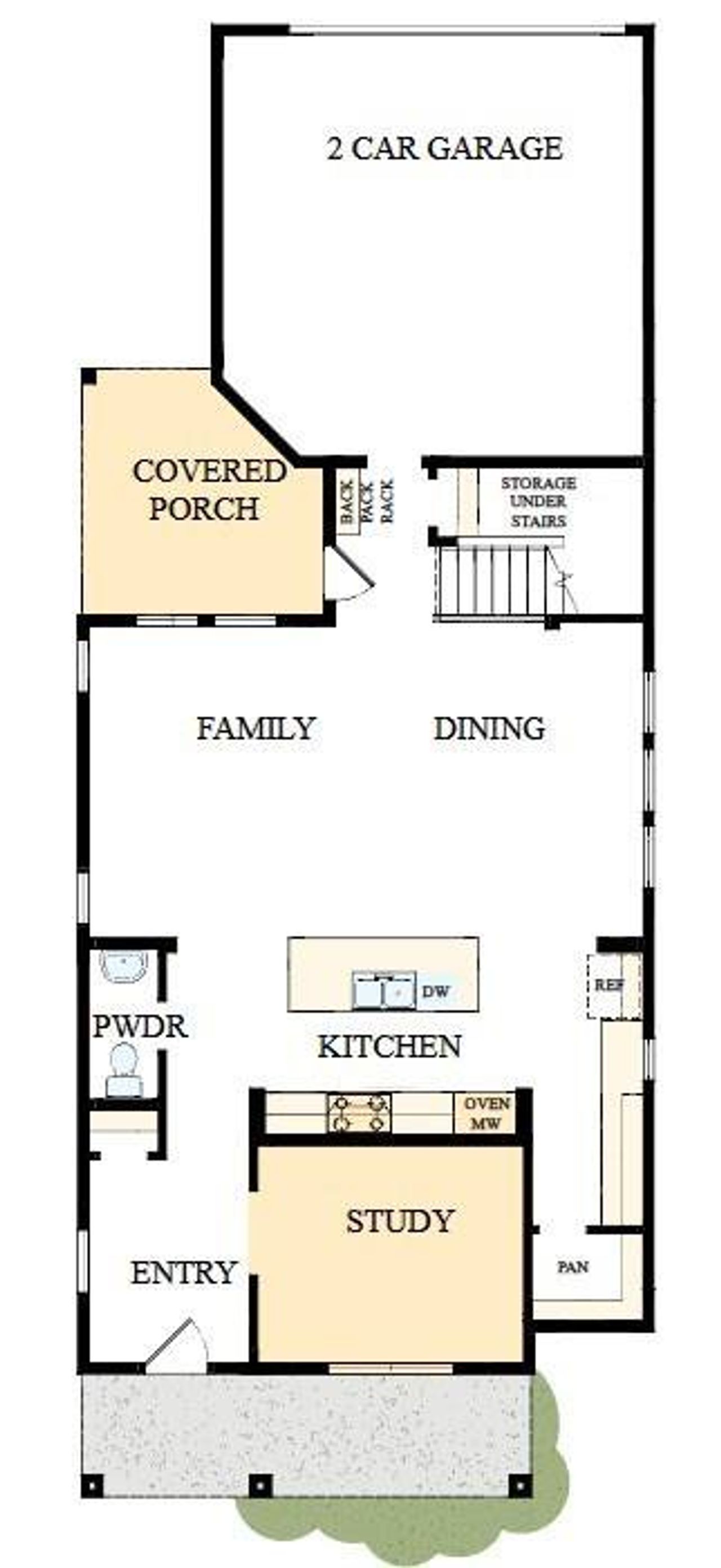 2D floor plan layout of this home in Whitley Preserve – Park Collection, Mint Hill, NC (Image 2).