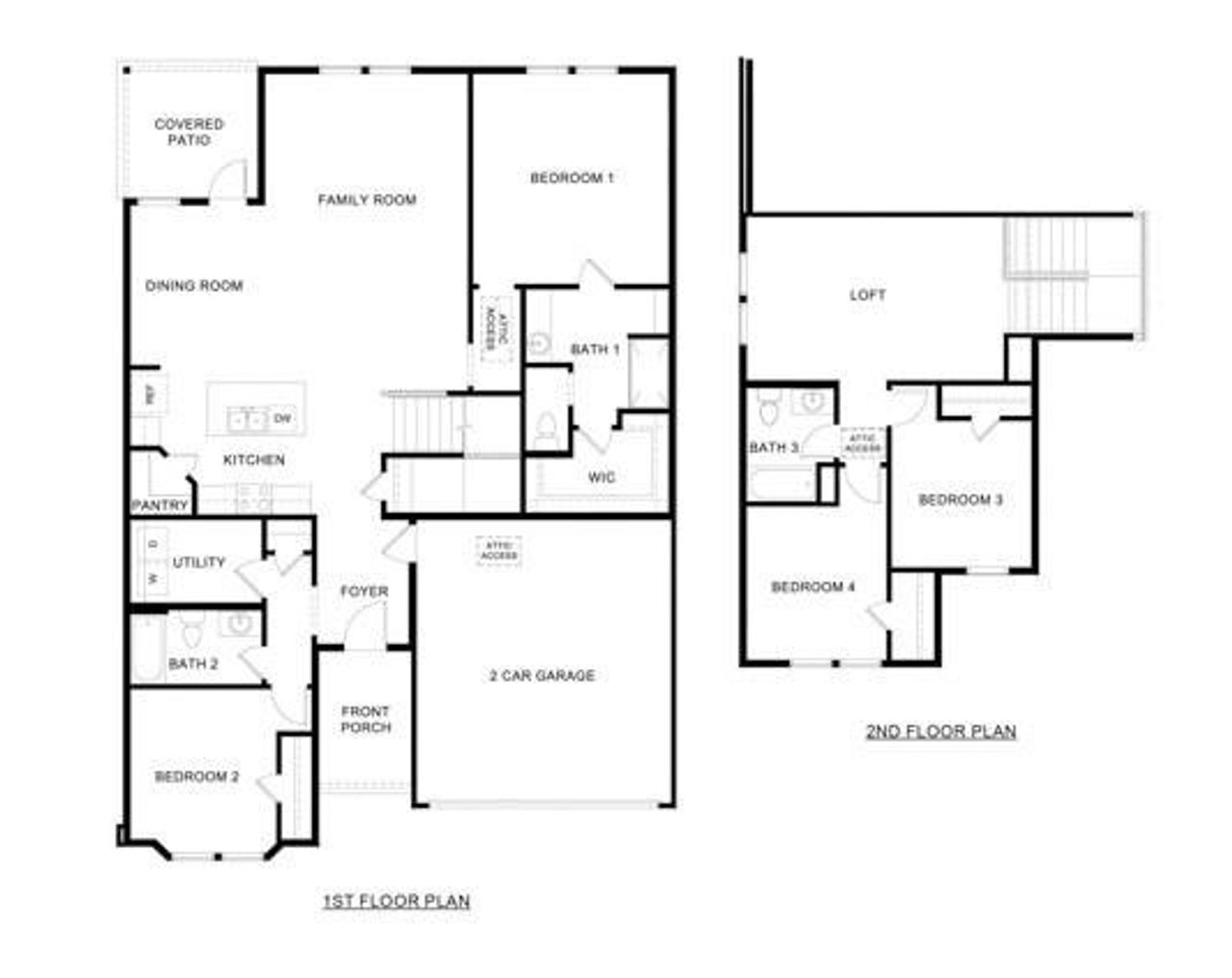 2D floor plan layout of this home in Sanger Circle, Sanger, TX (Image 2).