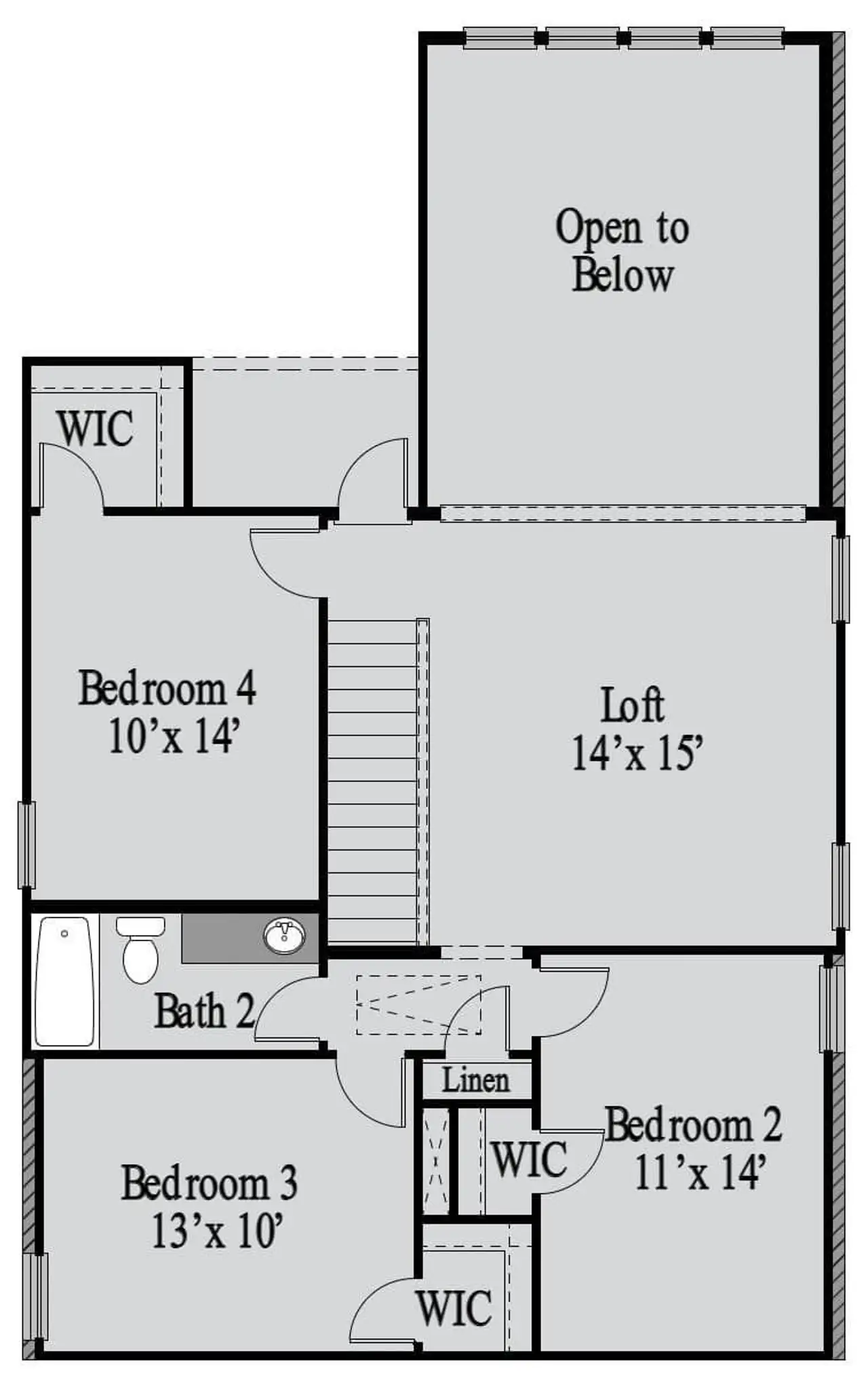 2D floor plan layout of this home in Creekside, Royse City, TX (Image 2).