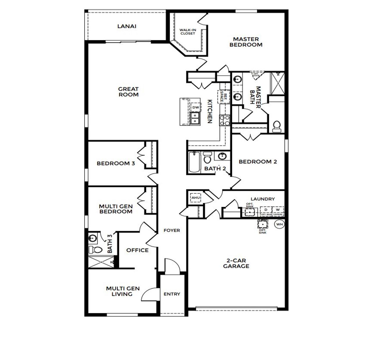 2D floor plan layout of this home in Woodland Ranch, Dundee, FL (Image 2). 2D floor plan layout of this home in Woodland Ranch, Dundee, FL (Image 2).