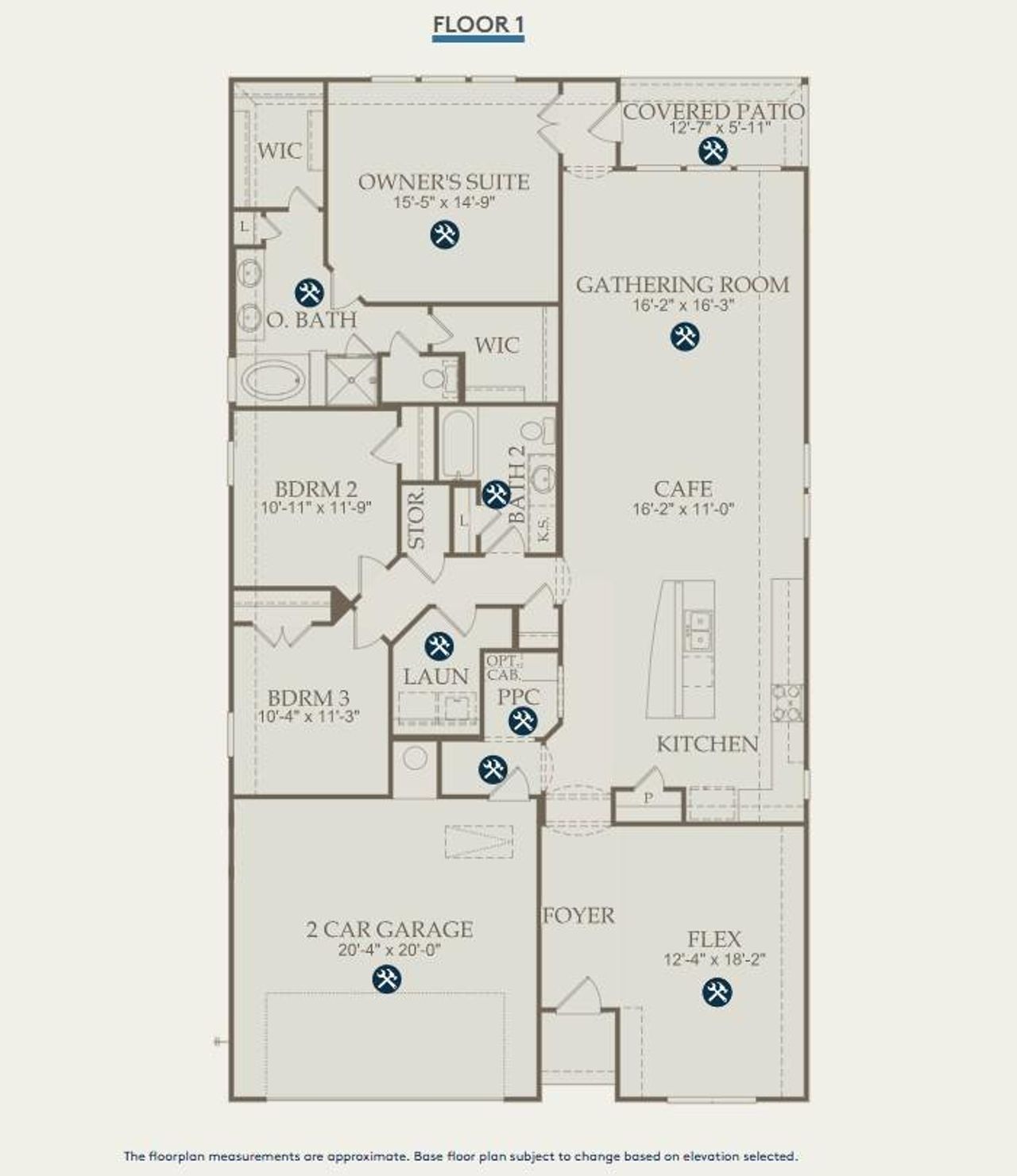 2D floor plan layout of this home in Ryehill, Sugar Land, TX (Image 2).