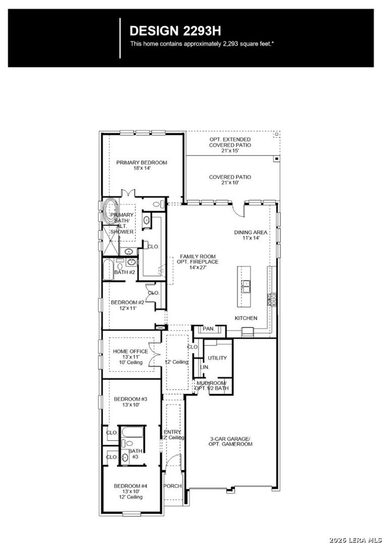 2D floor plan layout of this home in Esperanza, Boerne, TX (Image 2).