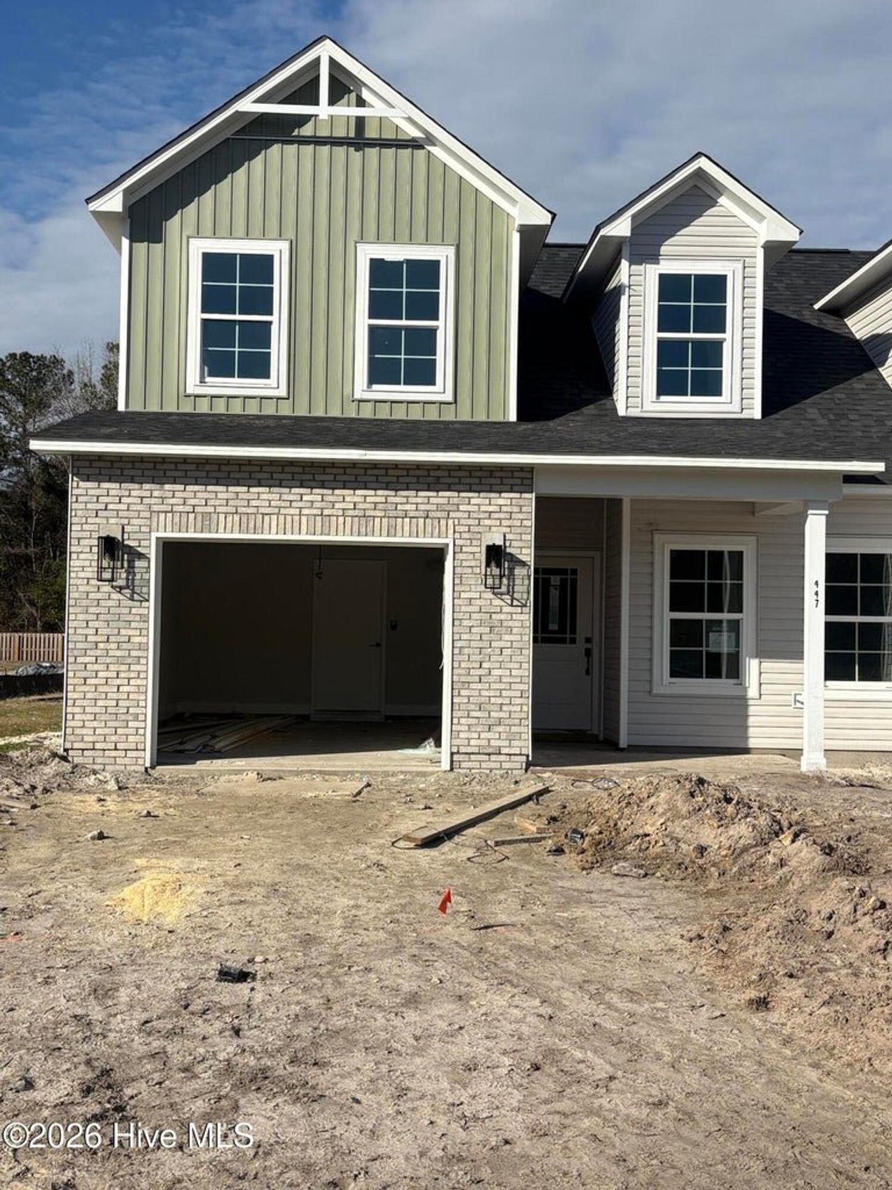 In-progress construction of a new home in Autumn Trail, Bolivia, NC (Image 2).