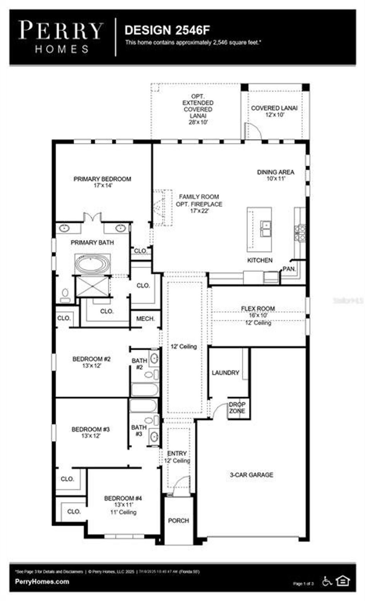 2D floor plan layout of this home in , Brooksville, FL (Image 2).
