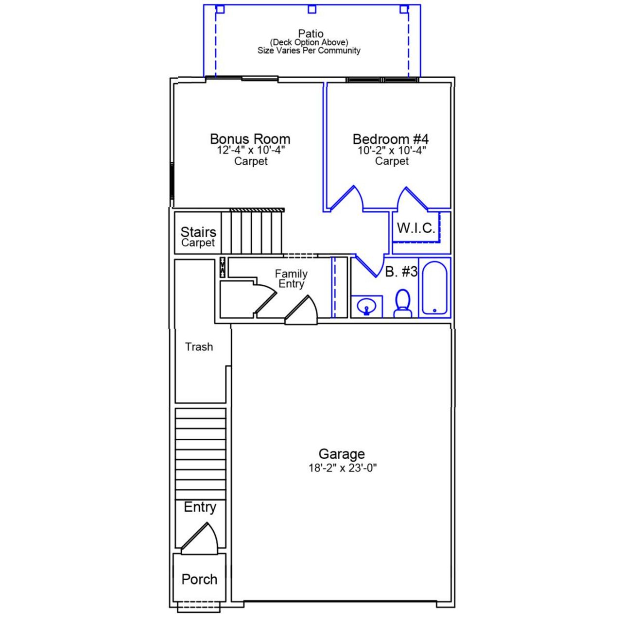 2D floor plan layout of this home in Sweetbrier, Durham, NC (Image 2).