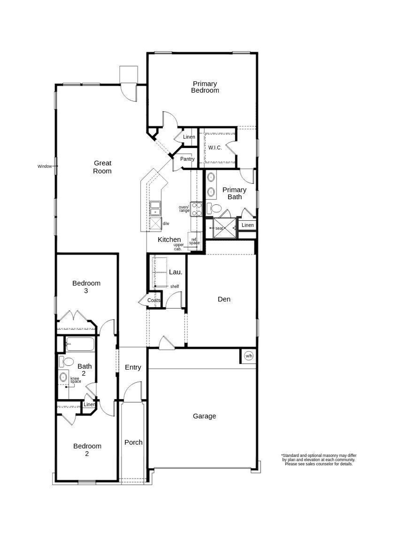 This floor plan features 3 bedrooms, 2 full baths, and over 1,800 square feet of living space.
