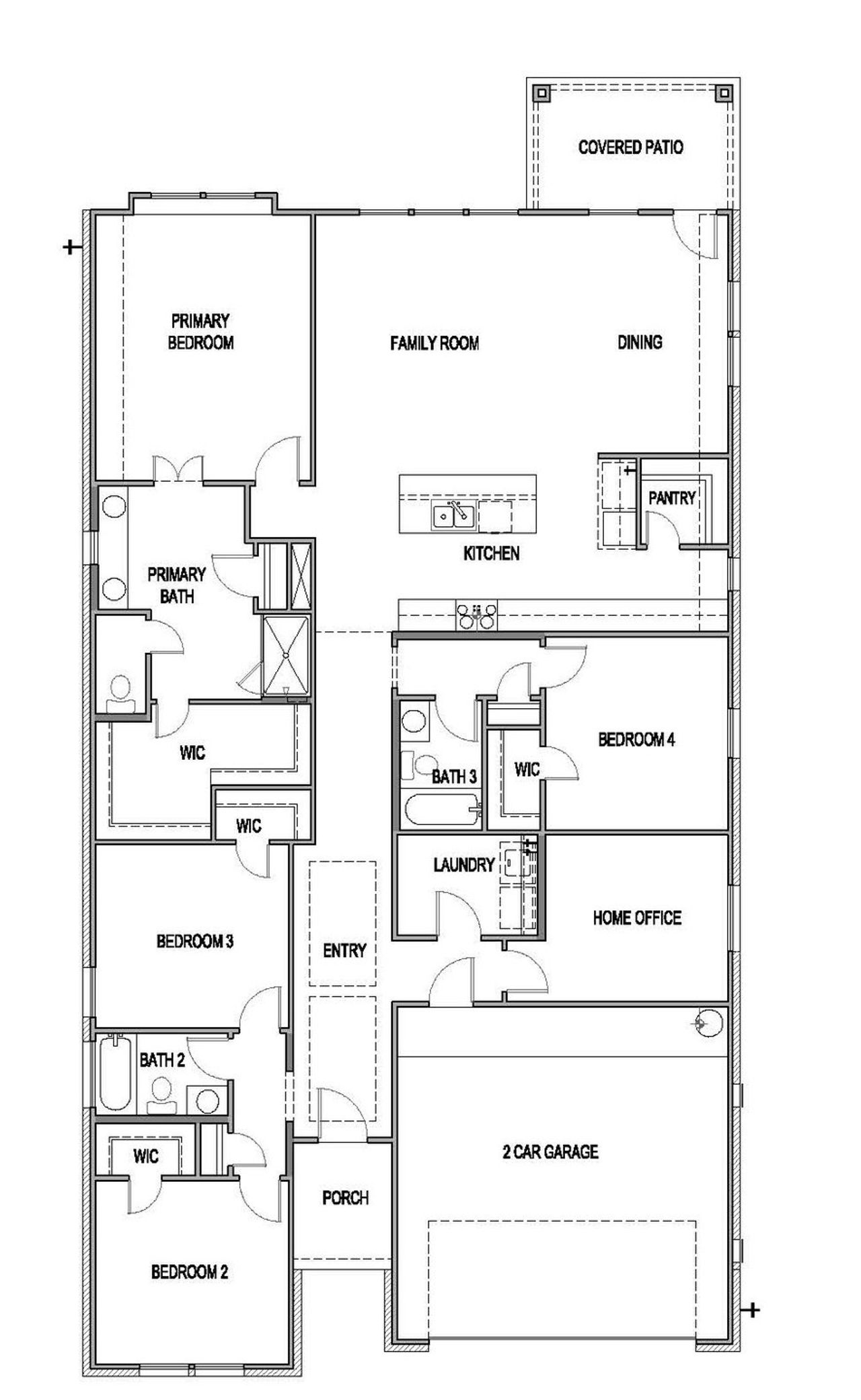 2D floor plan layout of this home in Blackhawk, Pflugerville, TX (Image 2).