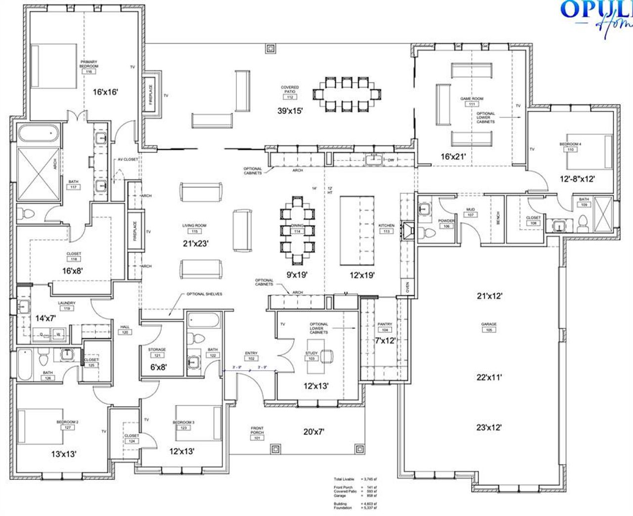 2D floor plan layout of this home in , Midlothian, TX (Image 2).