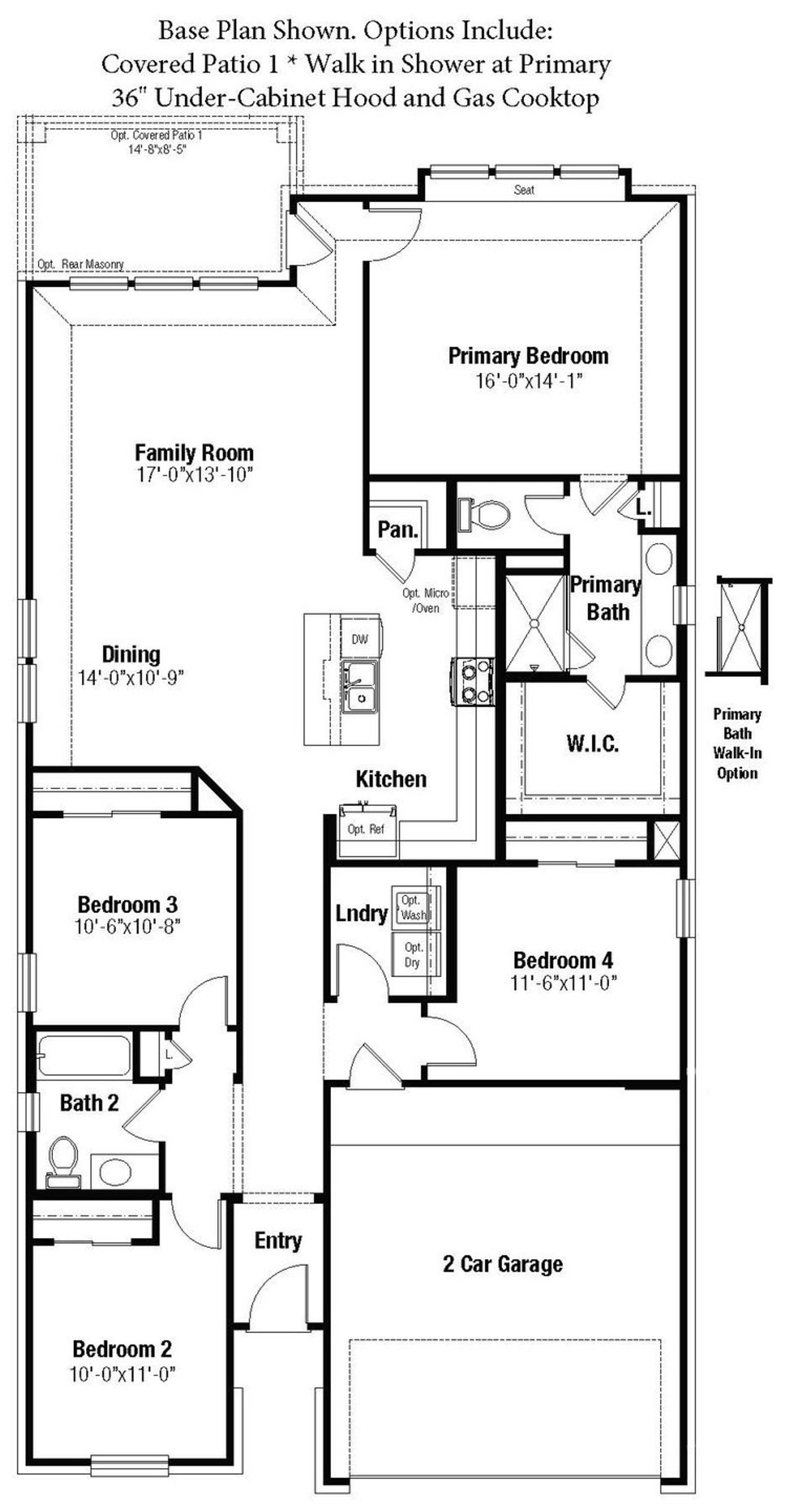 2D floor plan layout of this home in University Heights, Round Rock, TX (Image 2).