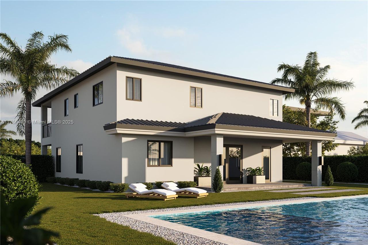 Exterior details and patio area of a home in , Miami (Image 2). Exterior details and patio area of a home in , Miami (Image 2).