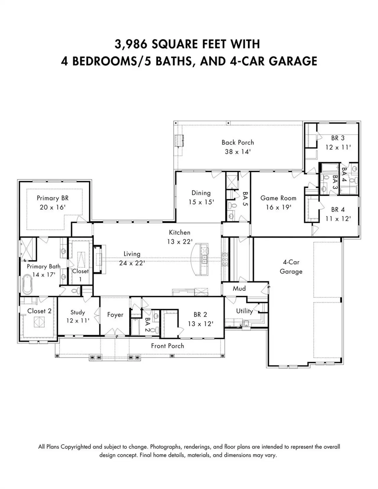Floor Plan of 7520 Sowell St