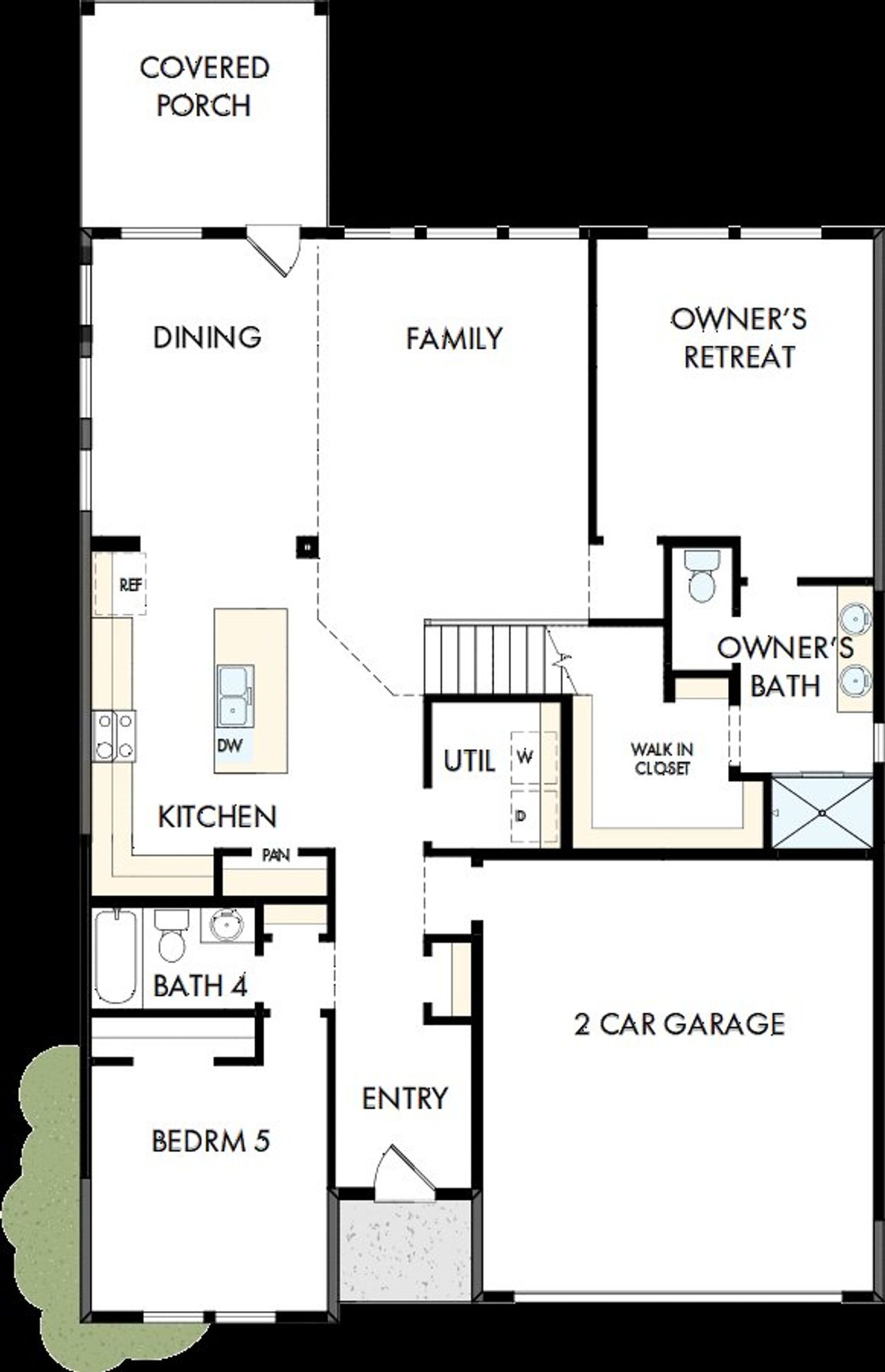 2D floor plan layout of this home in Legacy, League City, TX (Image 2).