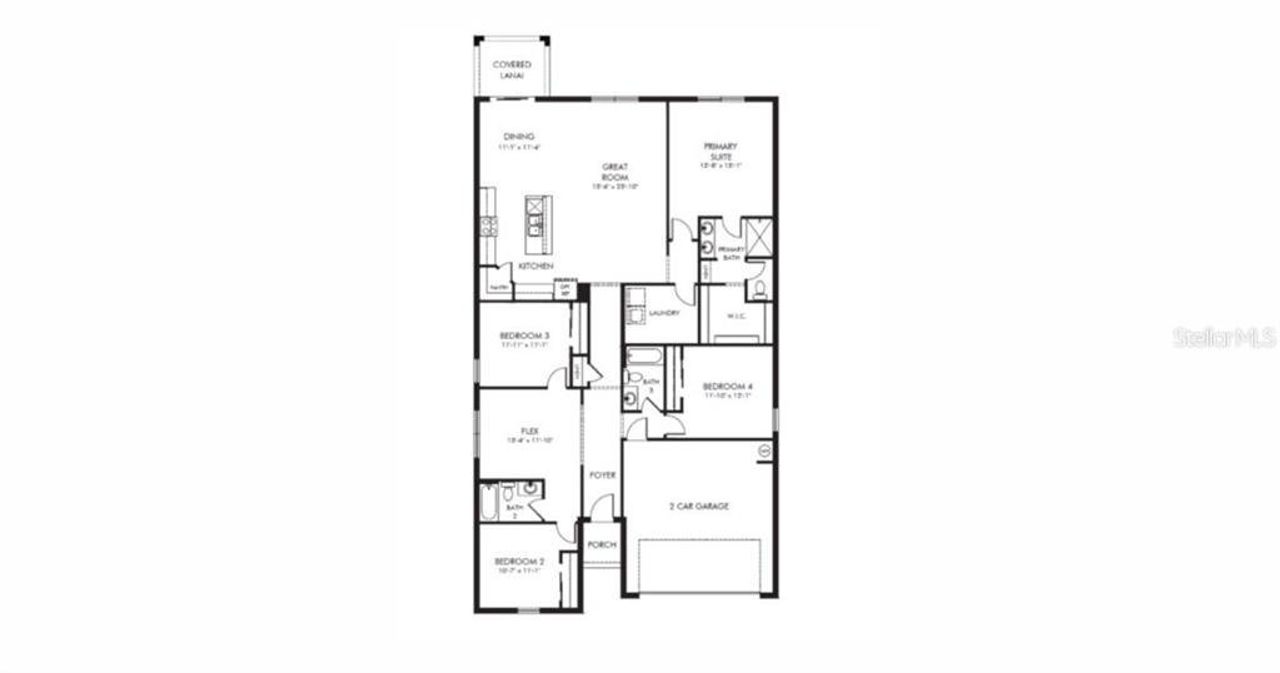 2D floor plan layout of this home in Magnolia Bay - Classic Series, Nokomis, FL (Image 2). 2D floor plan layout of this home in Magnolia Bay - Classic Series, Nokomis, FL (Image 2).
