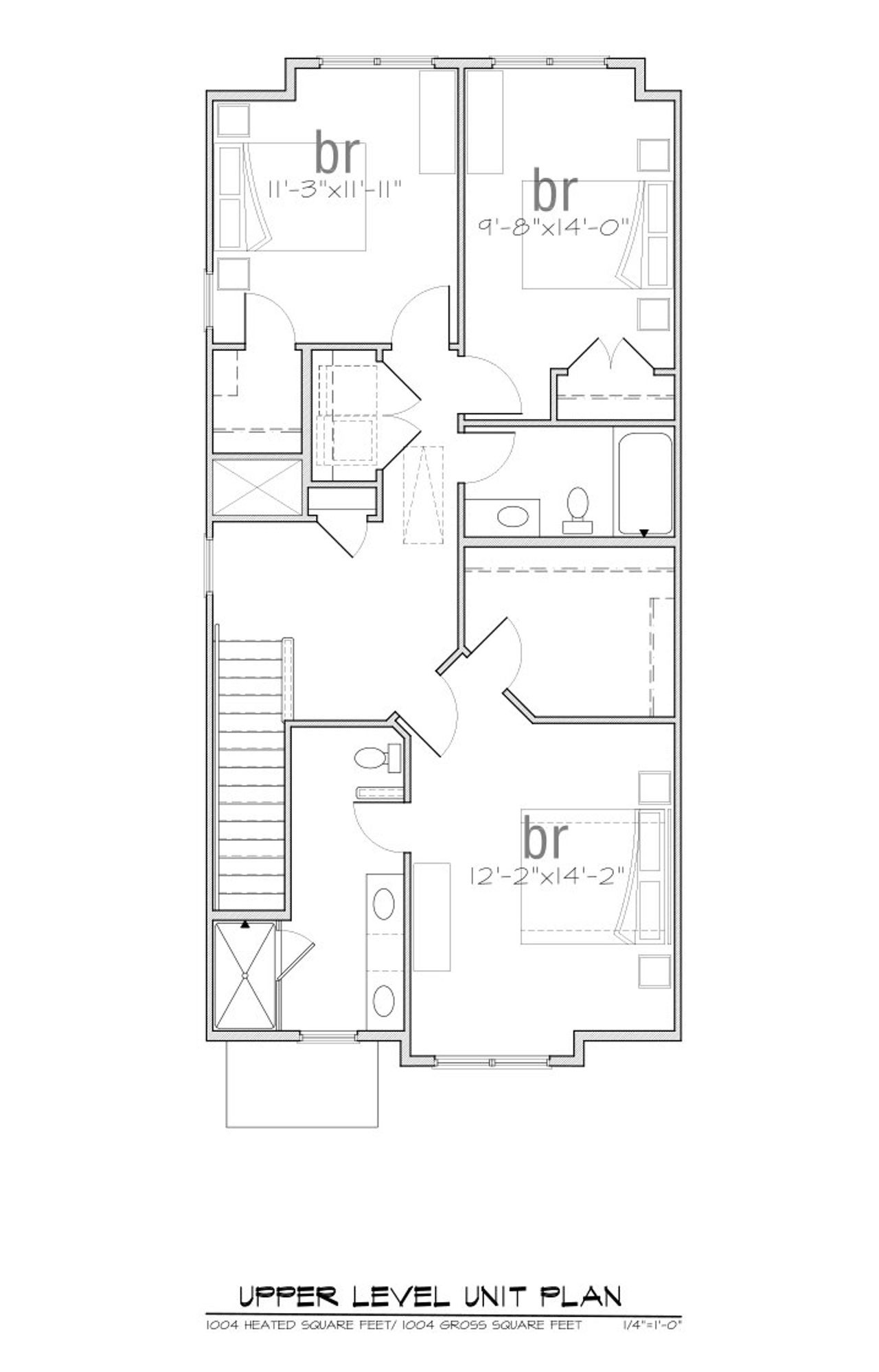 2D floor plan layout for the Plan by JCB Urban in Aveline at Orange Street, Charlotte, NC (Image 2).