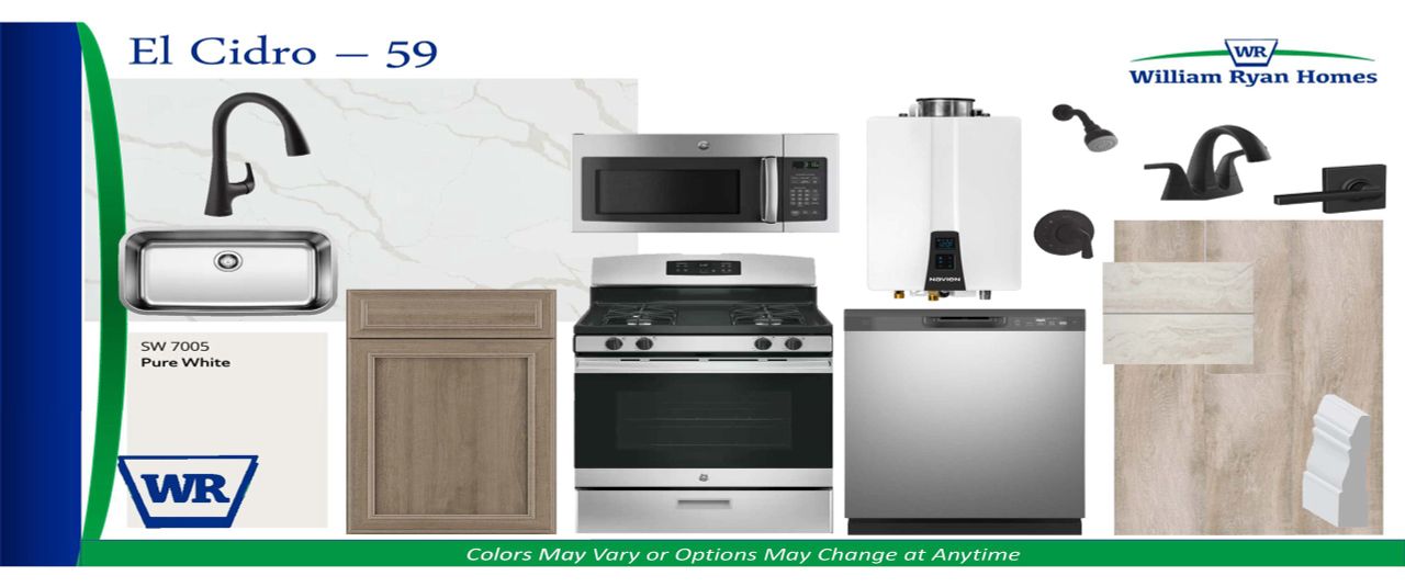 Sample of building materials used in homes in The Grove at El Cidro, Goodyear (Image 2).