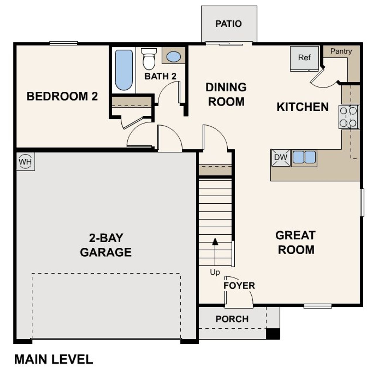 2D floor plan layout of this home in Coolidge Gateway Manor, Coolidge, AZ (Image 2).