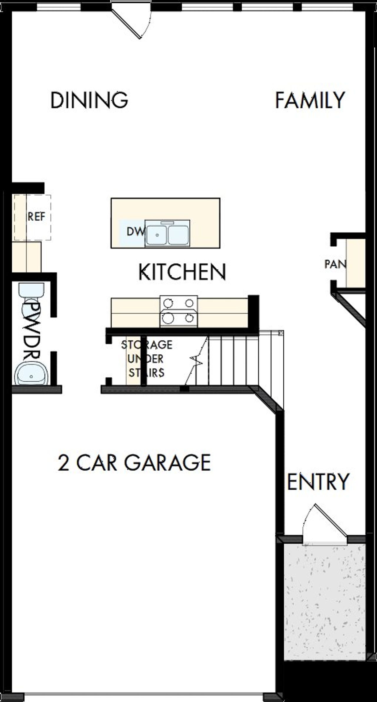 2D floor plan layout of this home in Crosscreek Walk – Overlook, Charleston, SC (Image 2).