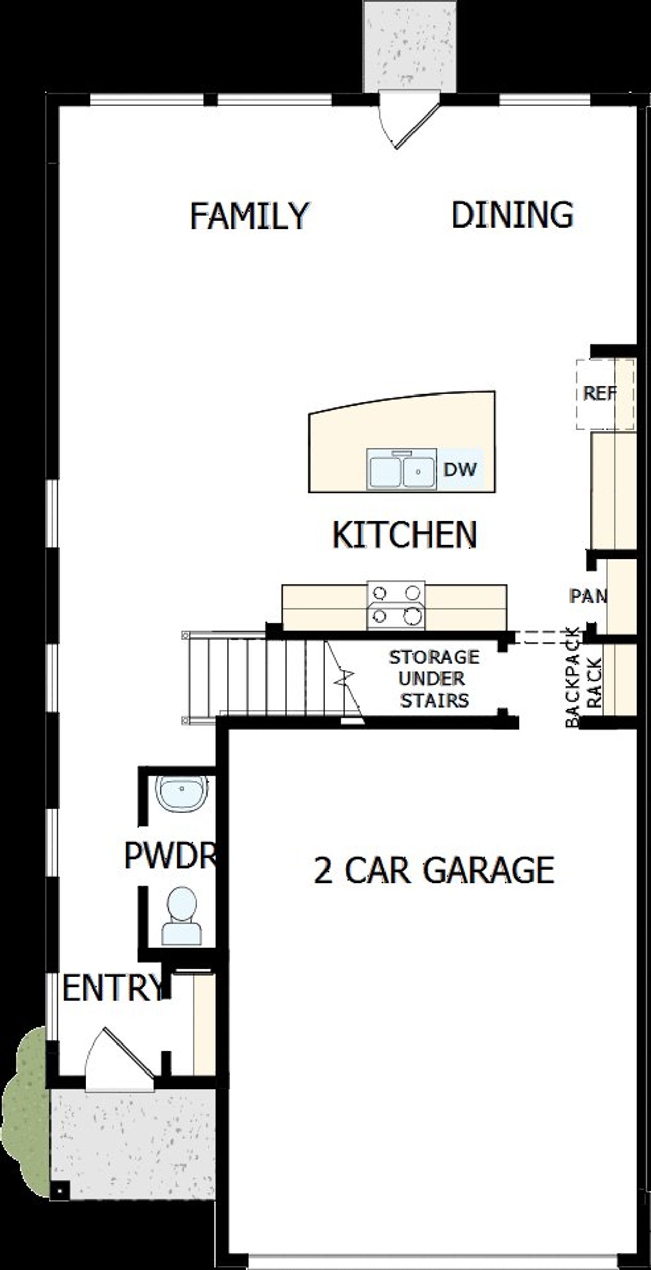 2D floor plan layout of this home in Easton Park - Nelson Village - Jewel Series, Austin, TX (Image 2).